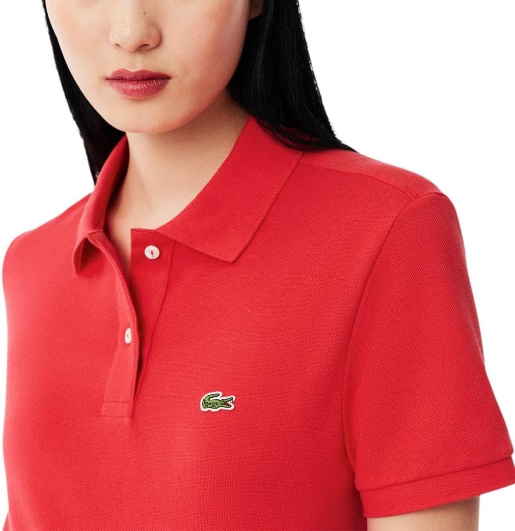 image:imageLacoste Womens Classic Fit Short Sleeve Petit Piqu PoloGrenadine Red