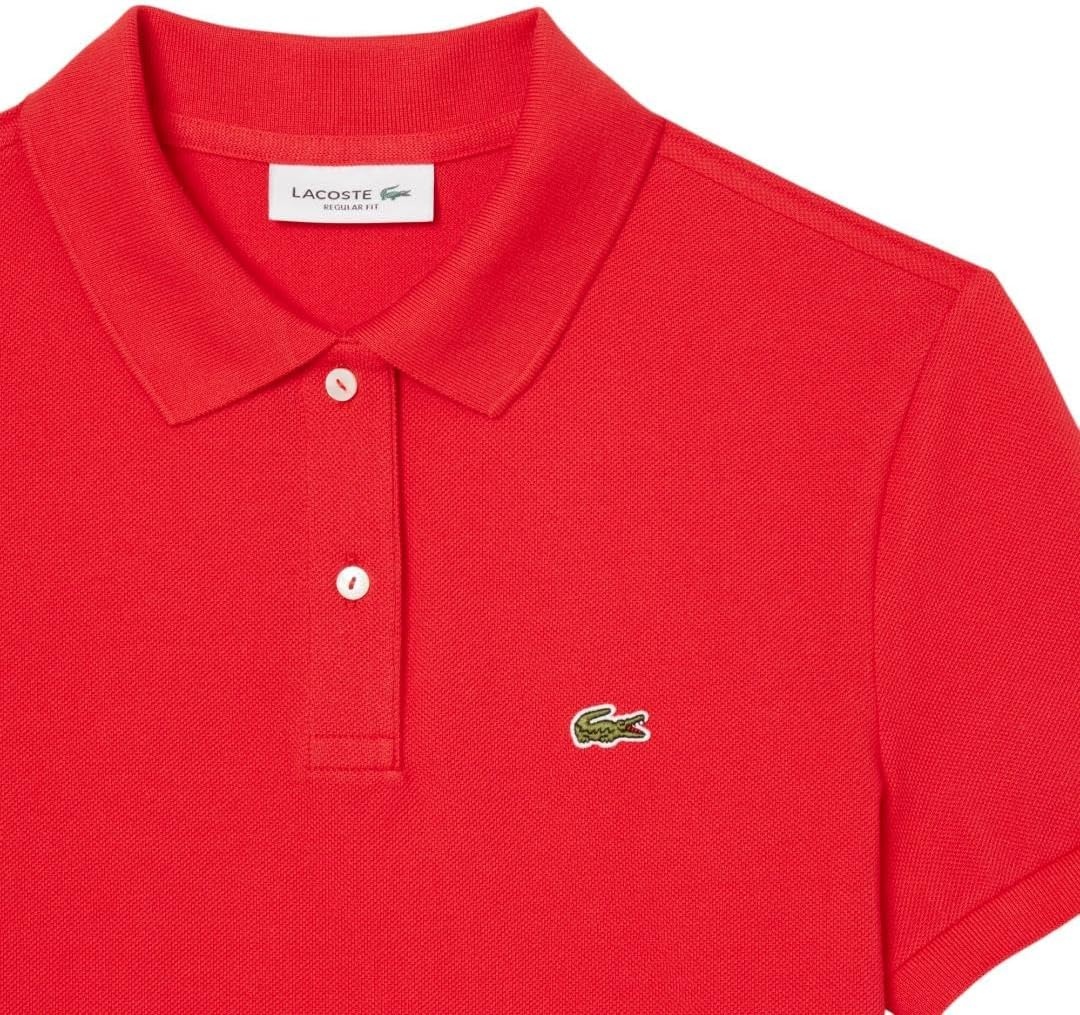 image:imageLacoste Womens Classic Fit Short Sleeve Petit Piqu PoloGrenadine Red