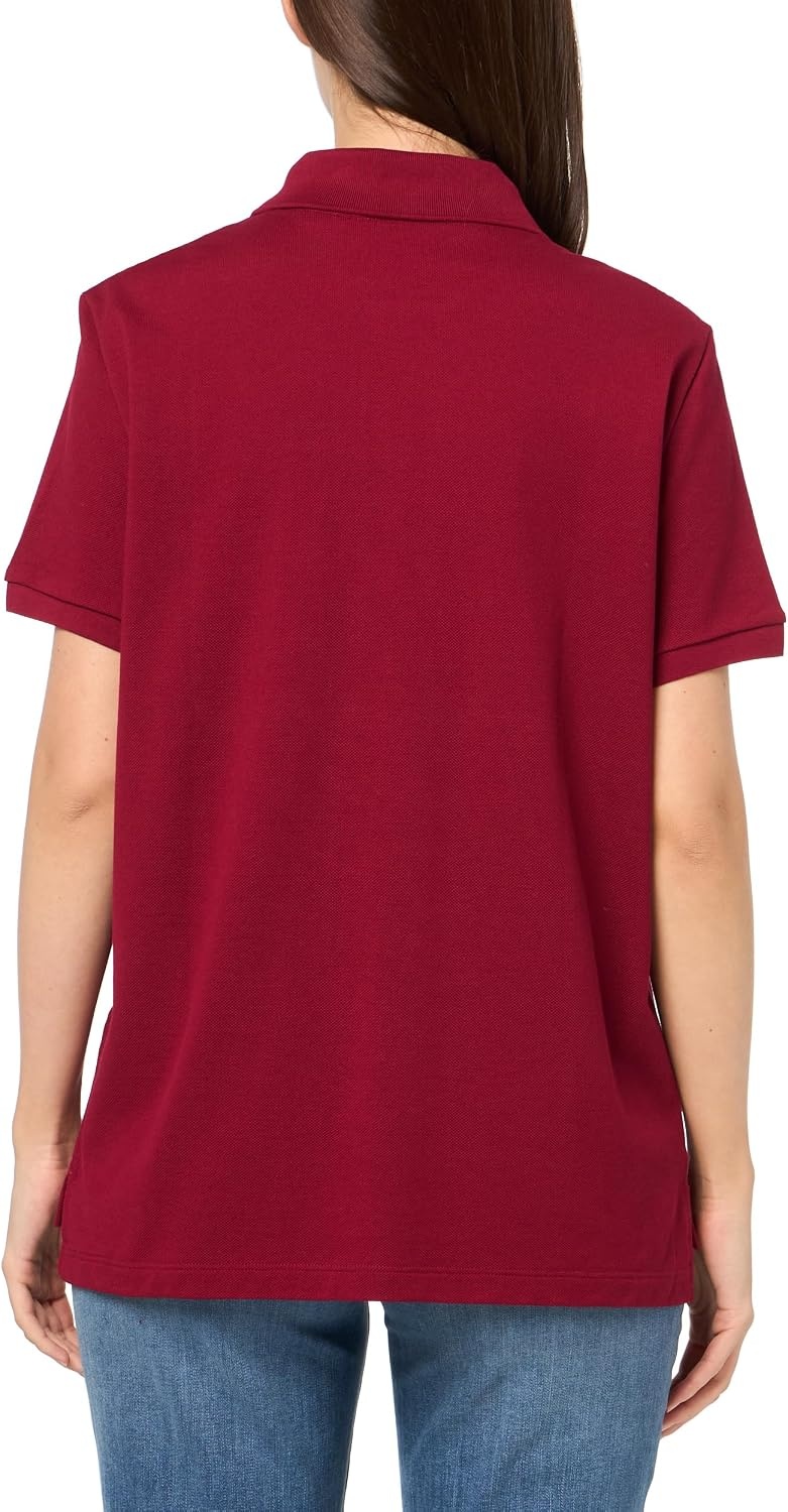 image:imageLacoste Womens Classic Fit Short Sleeve Petit Piqu PoloVarsity Red