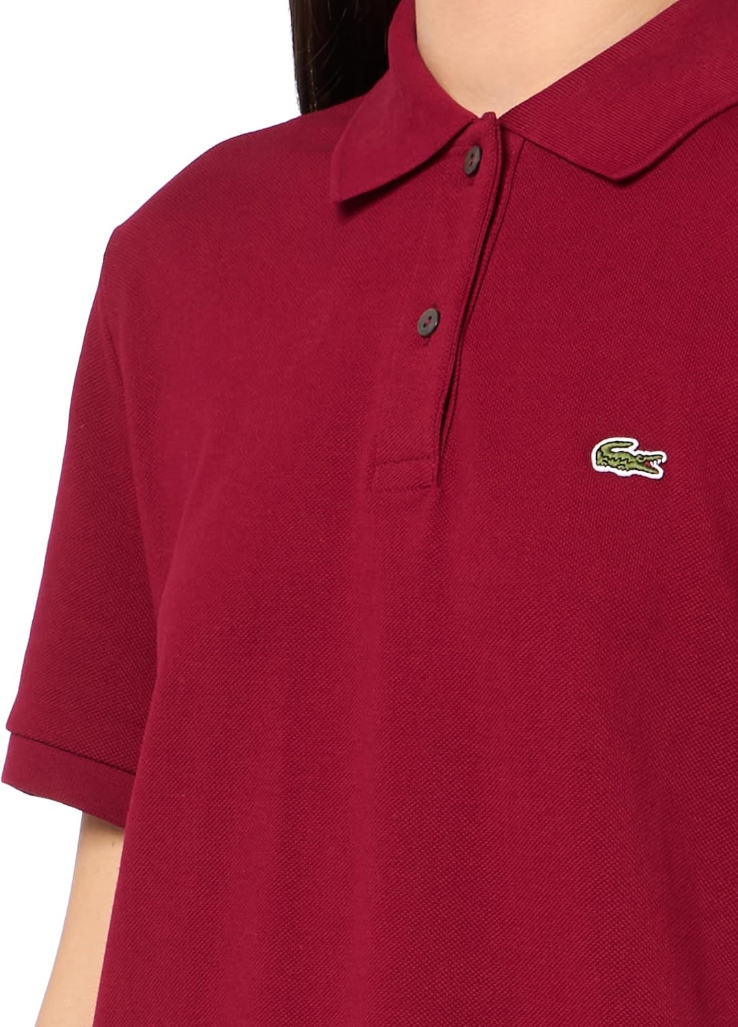 image:imageLacoste Womens Classic Fit Short Sleeve Petit Piqu PoloVarsity Red