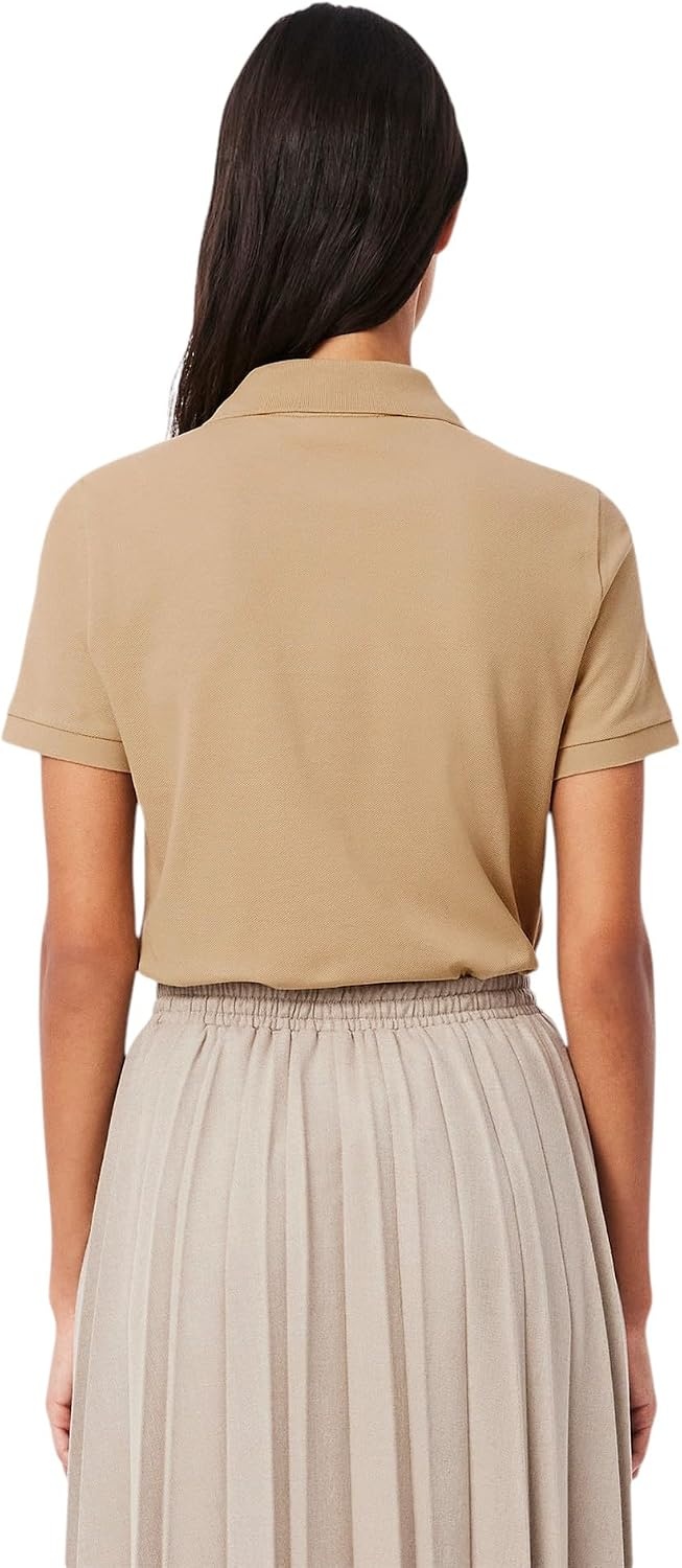 image:imageLacoste Womens Classic Fit Short Sleeve Petit Piqu PoloViennese Beige