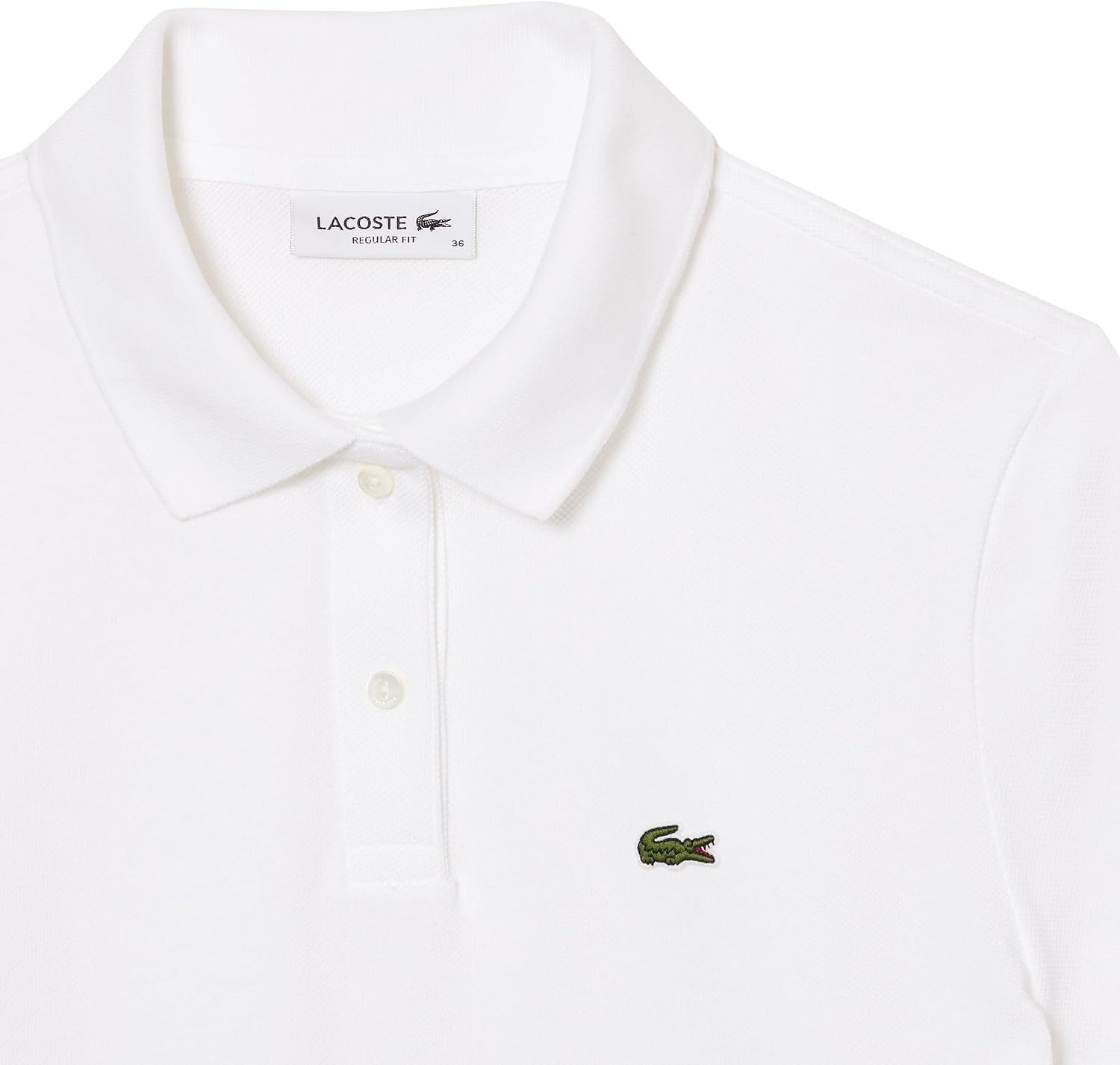 image:imageLacoste Womens Classic Fit Short Sleeve Petit Piqu PoloWhite
