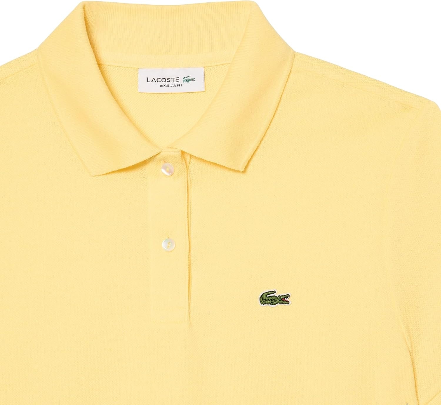 image:imageLacoste Womens Classic Fit Short Sleeve Petit Piqu PoloYellow