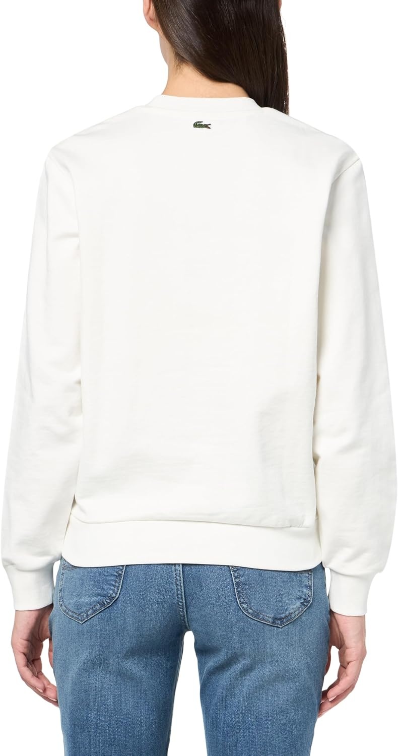 image:imageLacoste Womens Core Collection Relaxed Fit Branding Crew Neck SweatshirtFlour