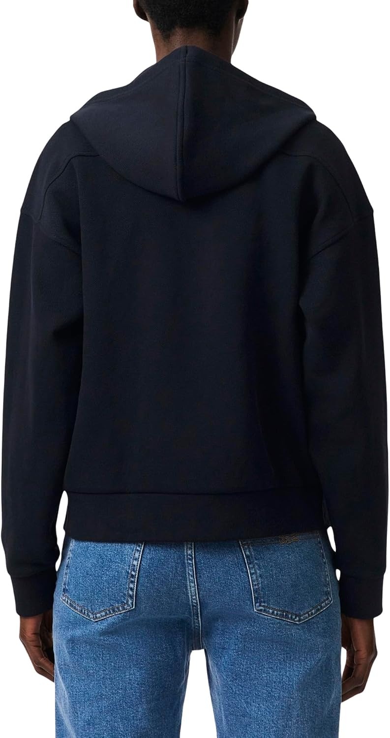 image:imageLacoste Womens Double Face Pique Zip Up Hooded SweatshirtAbysm