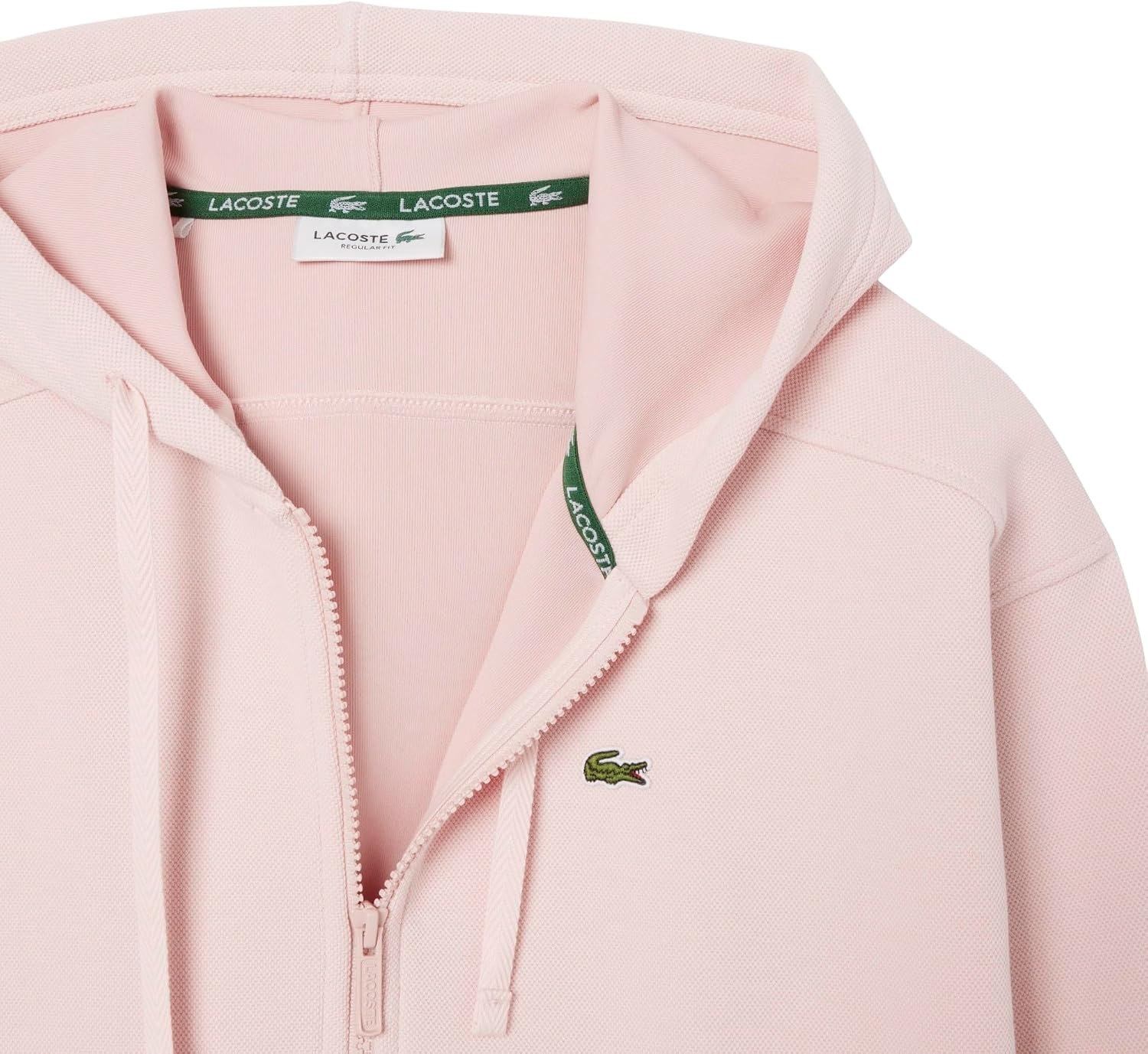 image:imageLacoste Womens Double Face Pique Zip Up Hooded SweatshirtNidus