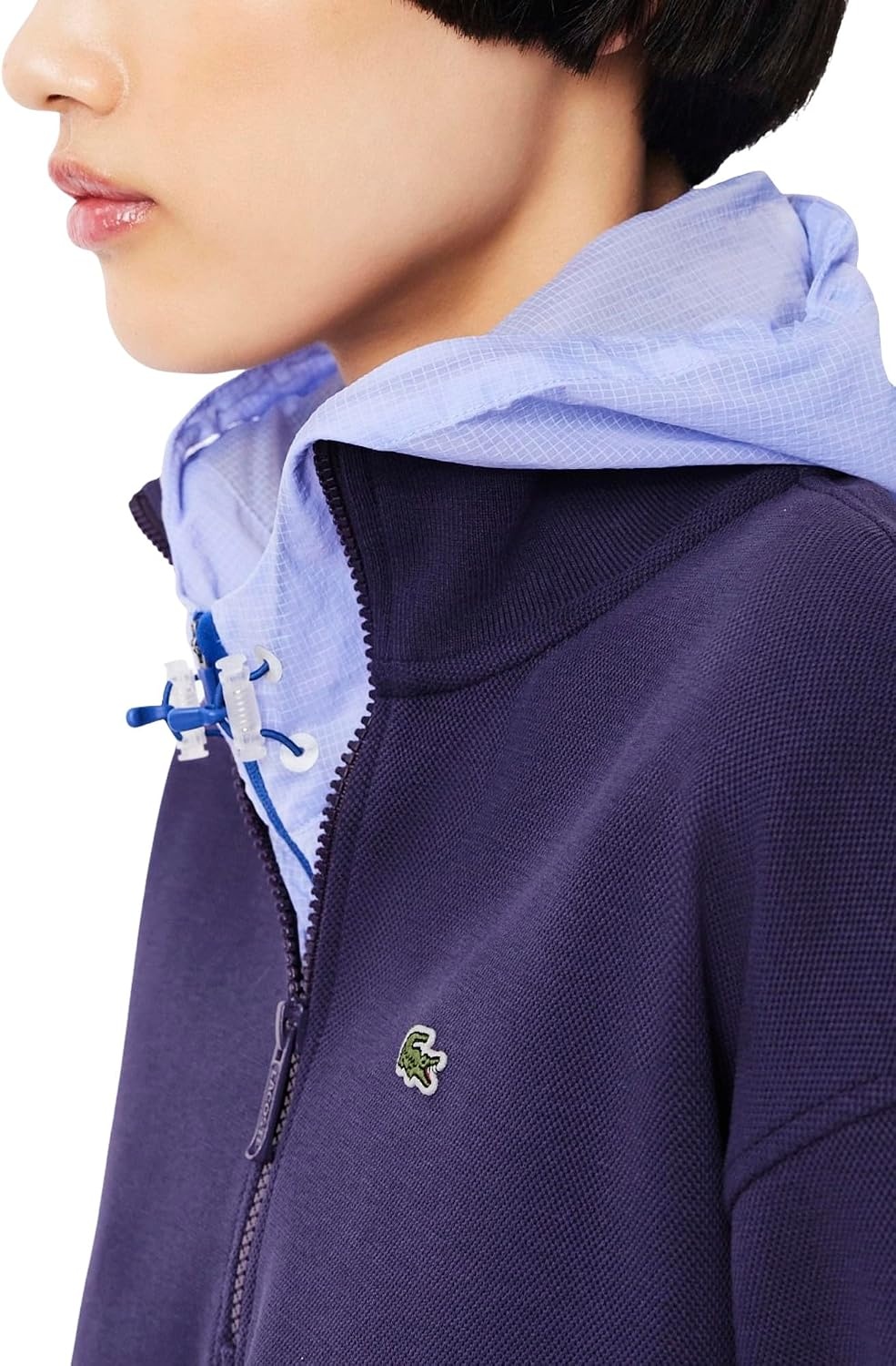 image:imageLacoste Womens Double Face Quarter Zip Up SweatshirtVelvet