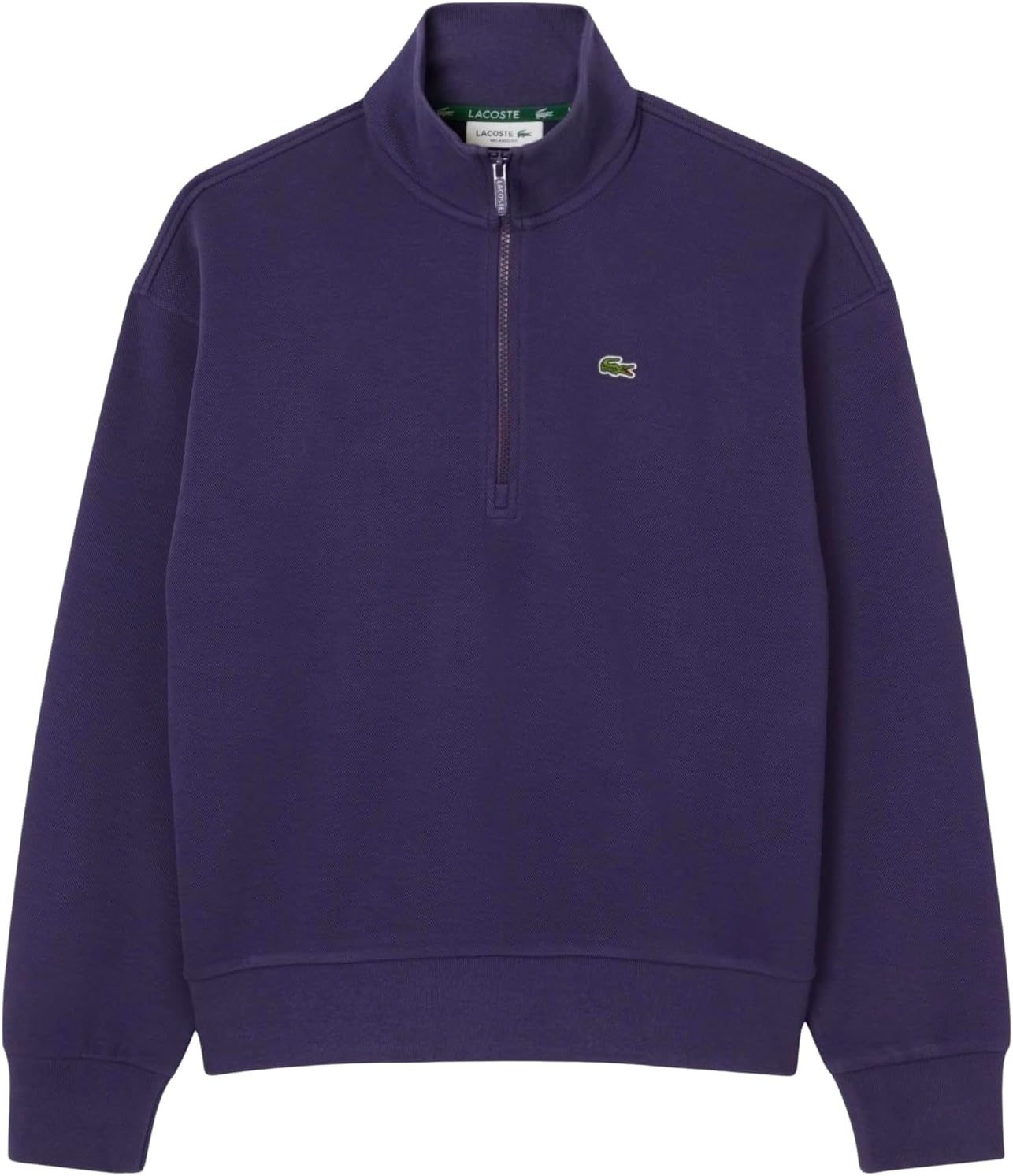 image:imageLacoste Womens Double Face Quarter Zip Up SweatshirtVelvet