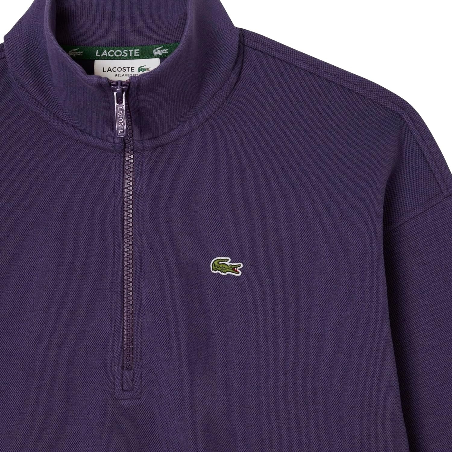 image:imageLacoste Womens Double Face Quarter Zip Up SweatshirtVelvet