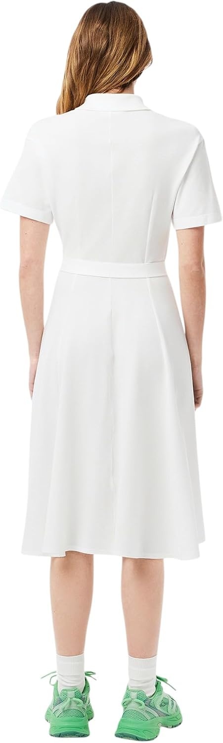 image:imageLacoste Womens Flared Mini Pique Polo DressWhite