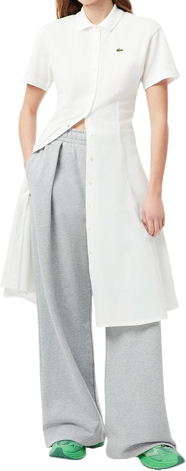 image:imageLacoste Womens Flared Mini Pique Polo DressWhite
