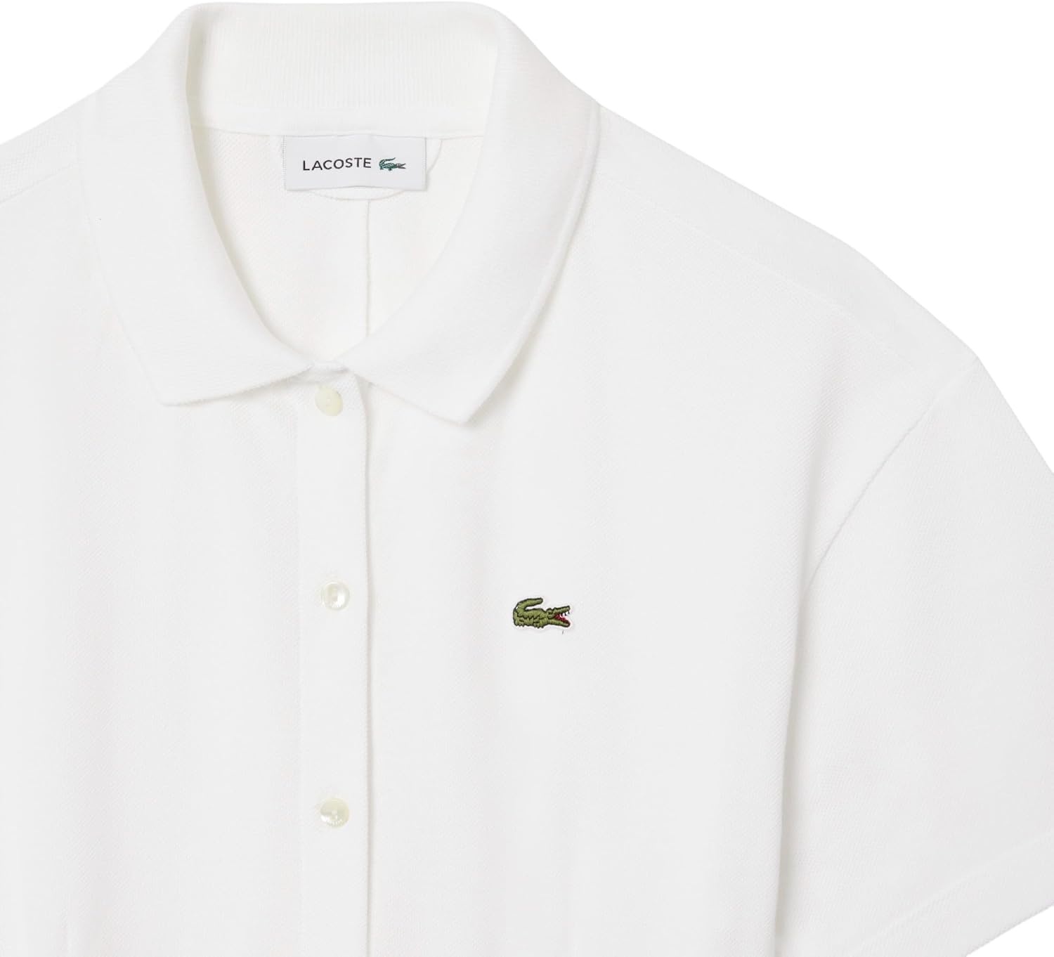 image:imageLacoste Womens Flared Mini Pique Polo DressWhite