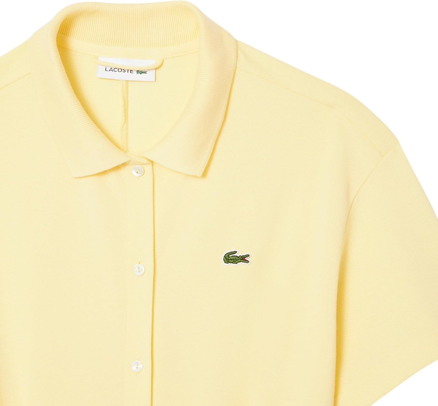 image:imageLacoste Womens Flared Mini Pique Polo DressYellow