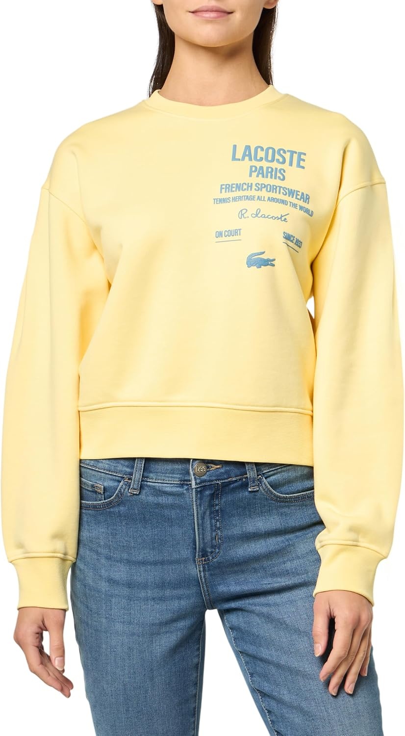 image:imageLacoste Womens Heritage Crew Neck SweatshirtYellow