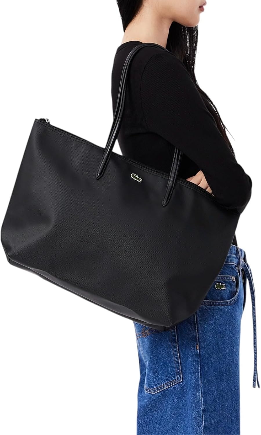image:imageLacoste Womens L1212 Concept Vertical Shopping BagBlackBlackBlack