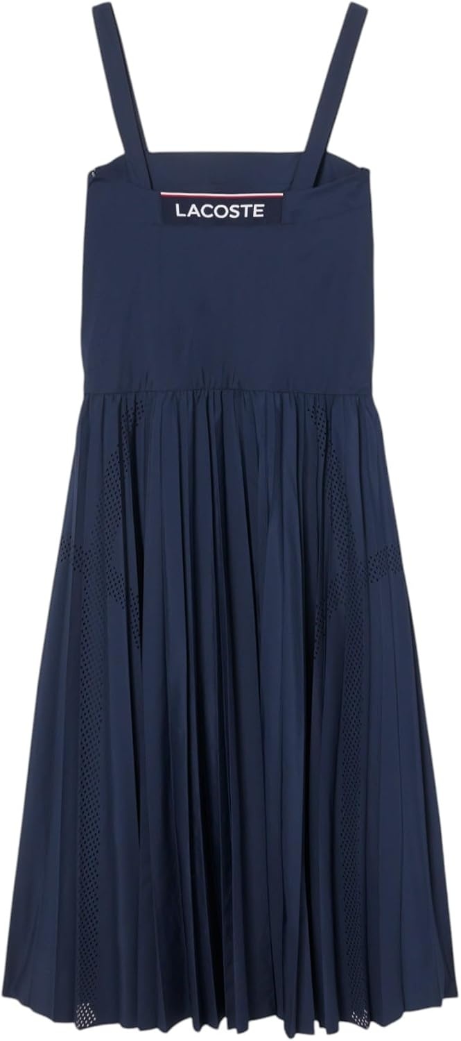 image:imageLacoste Womens Long Pleated Strap DressNavy Blue