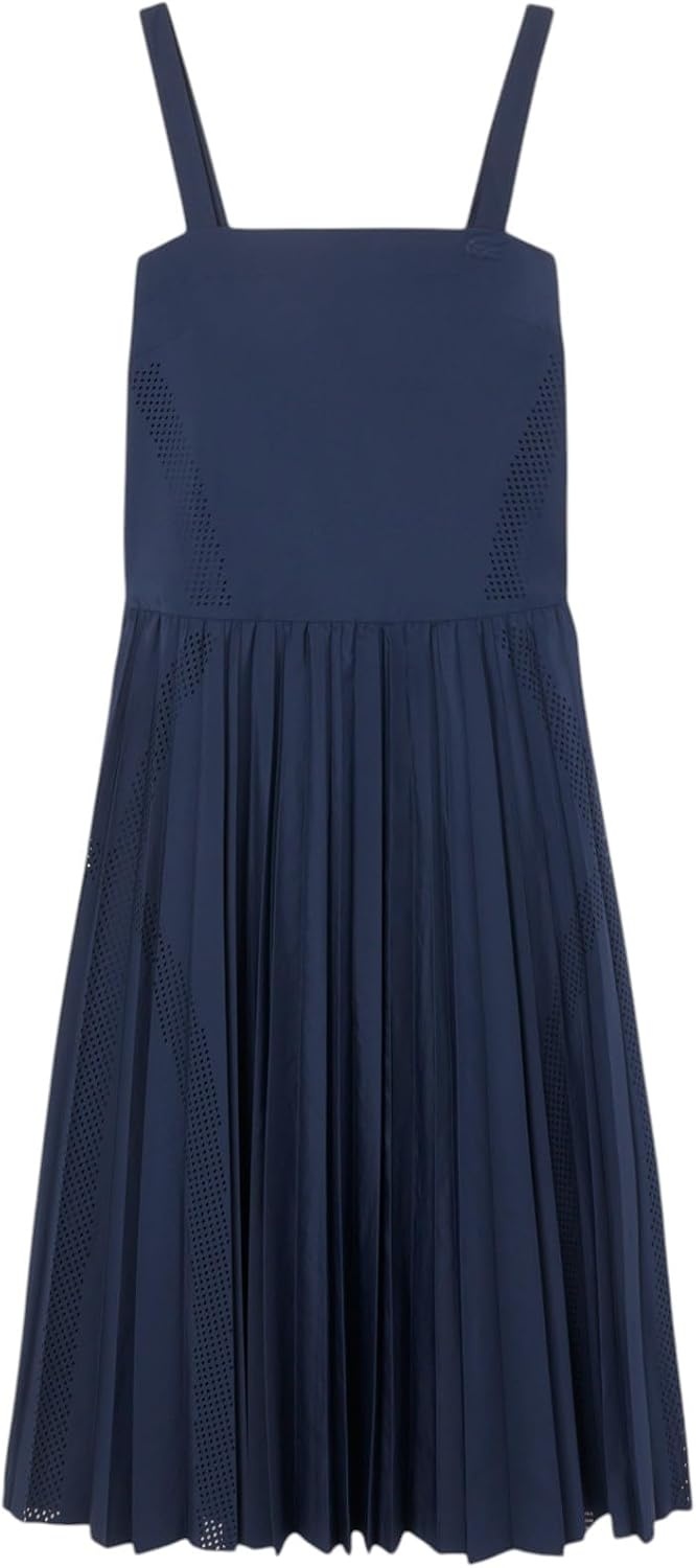 image:imageLacoste Womens Long Pleated Strap DressNavy Blue