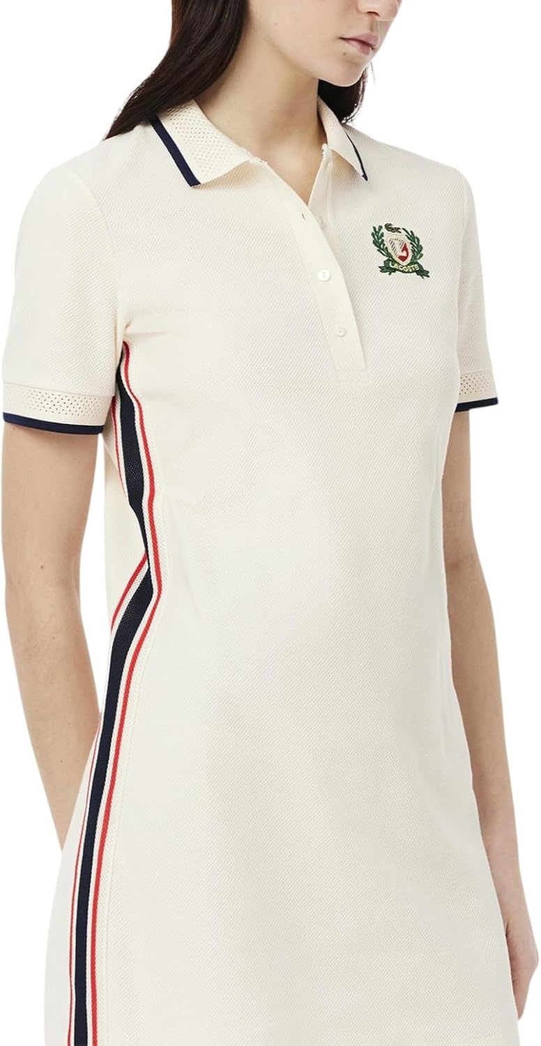 image:imageLacoste Womens Made in France Slim Fit Polo DressLapland Beige