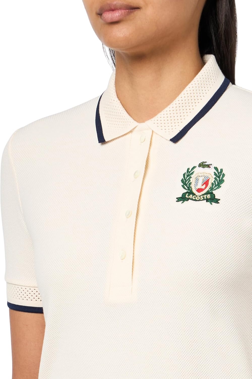 image:imageLacoste Womens Made in France Slim Fit Polo DressLapland Beige