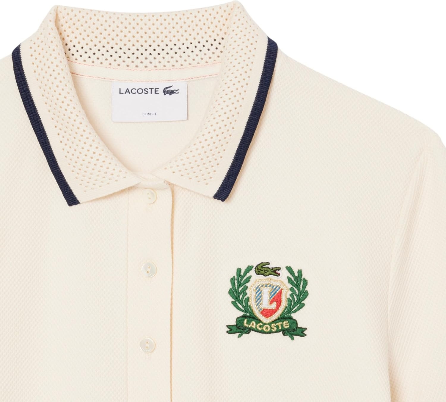 image:imageLacoste Womens Made in France Slim Fit Polo DressLapland Beige