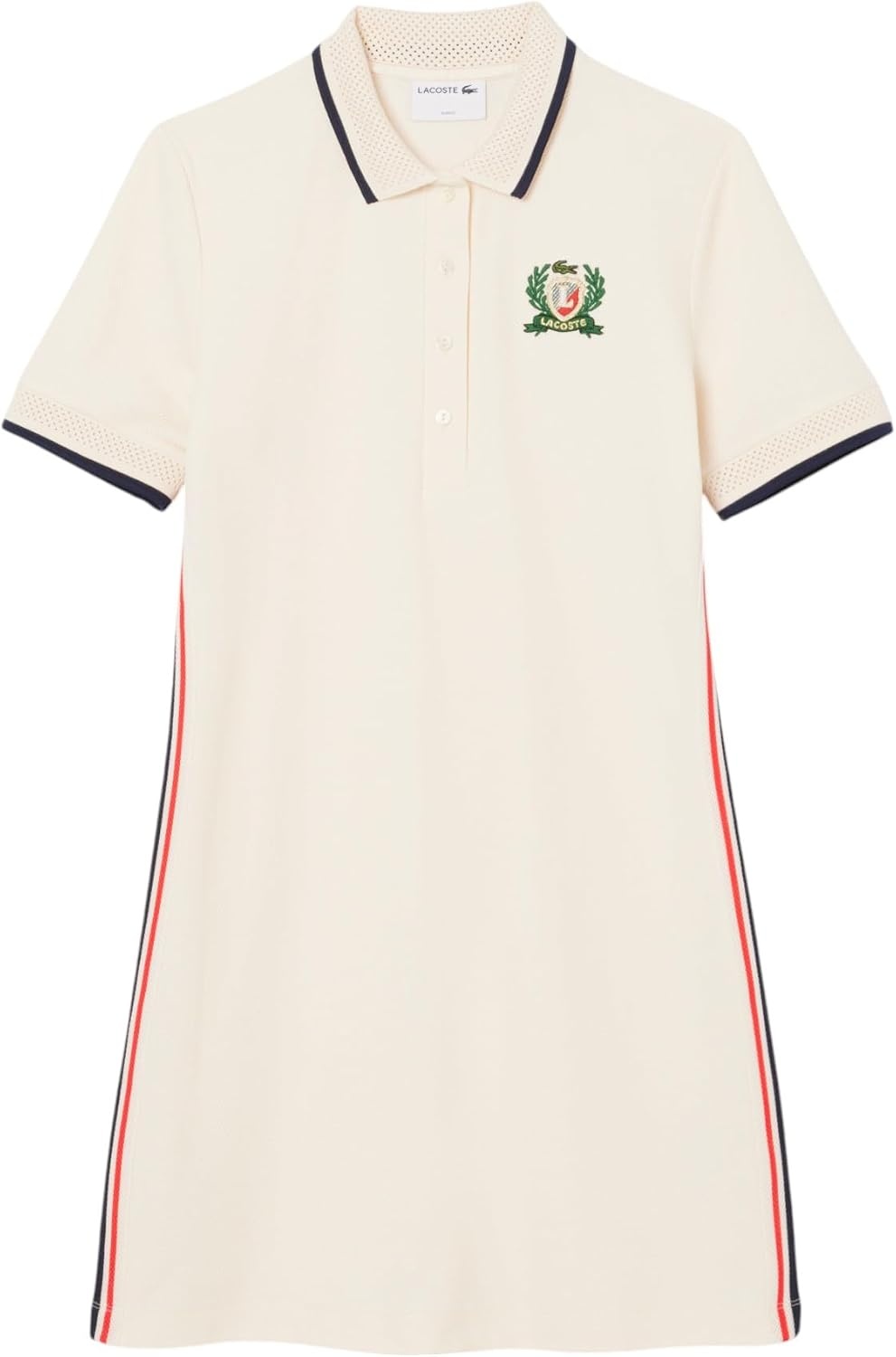 image:imageLacoste Womens Made in France Slim Fit Polo DressLapland Beige