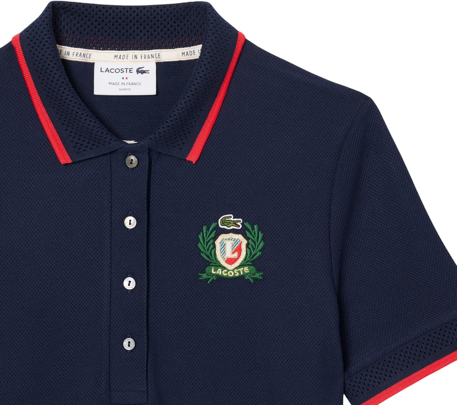 image:imageLacoste Womens Made in France Slim Fit Polo DressNavy Blue