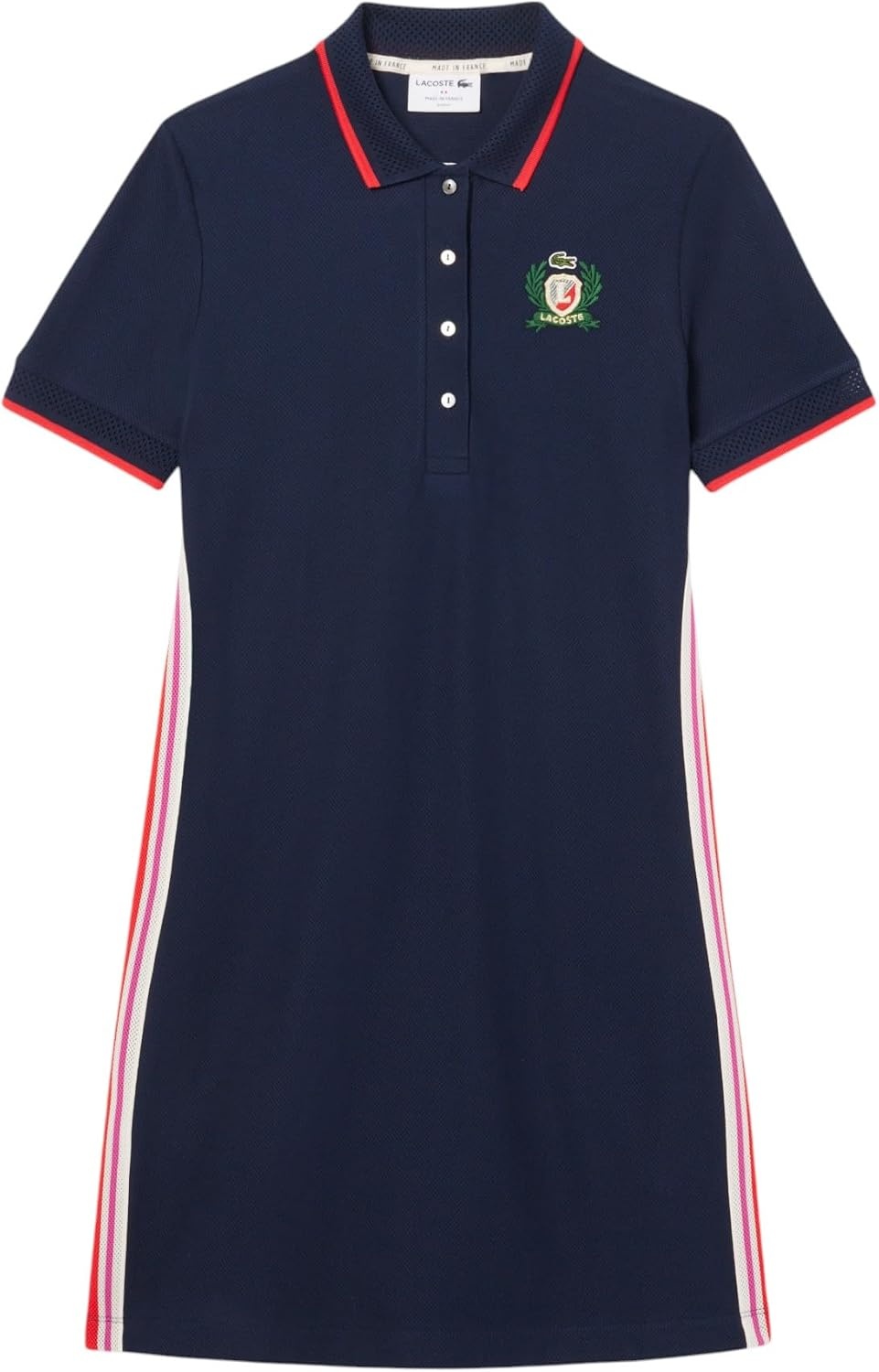 image:imageLacoste Womens Made in France Slim Fit Polo DressNavy Blue