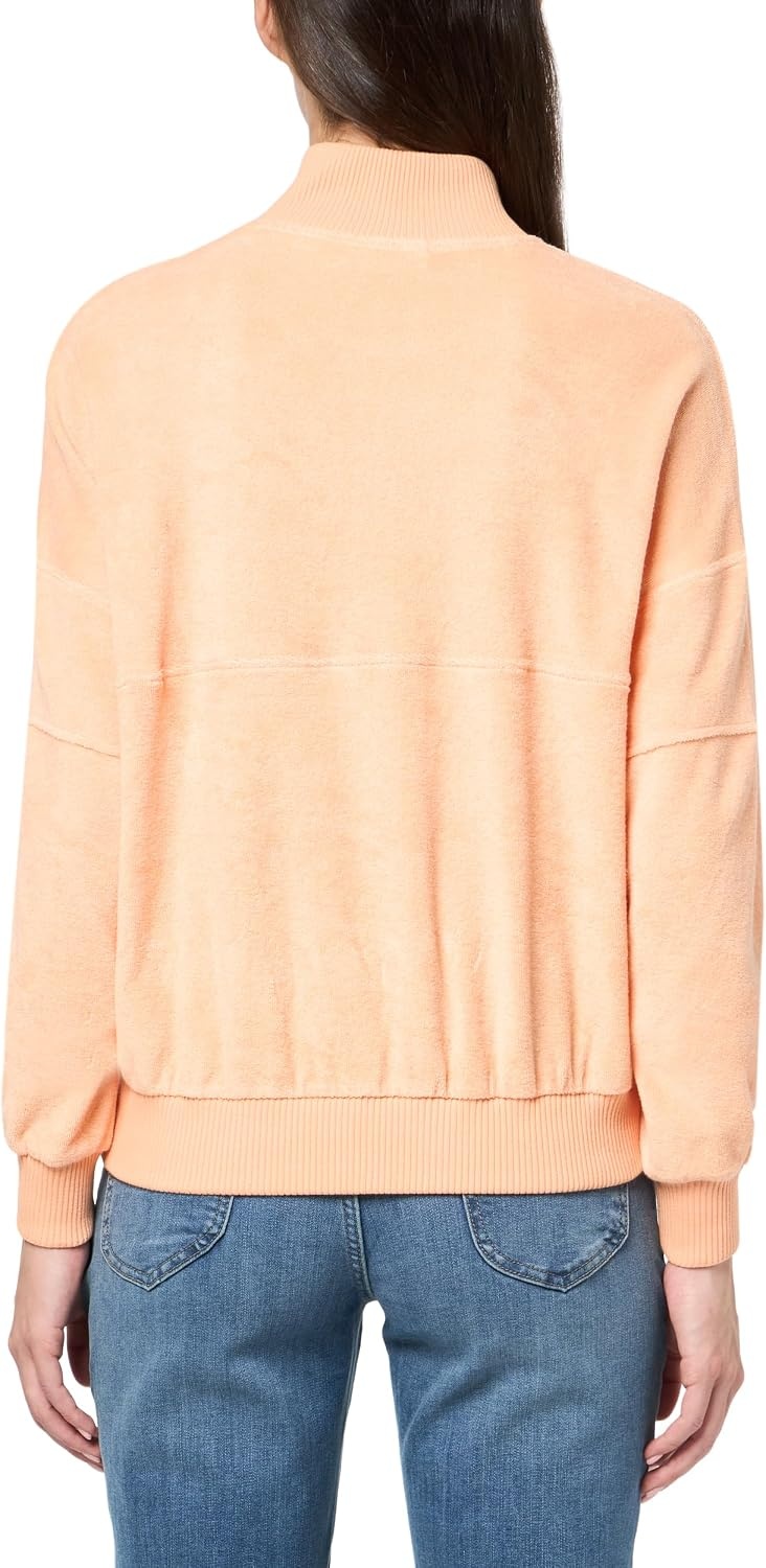 image:imageLacoste Womens Oversize High Neck Zipped Fleece SweatshirtLedge Coral