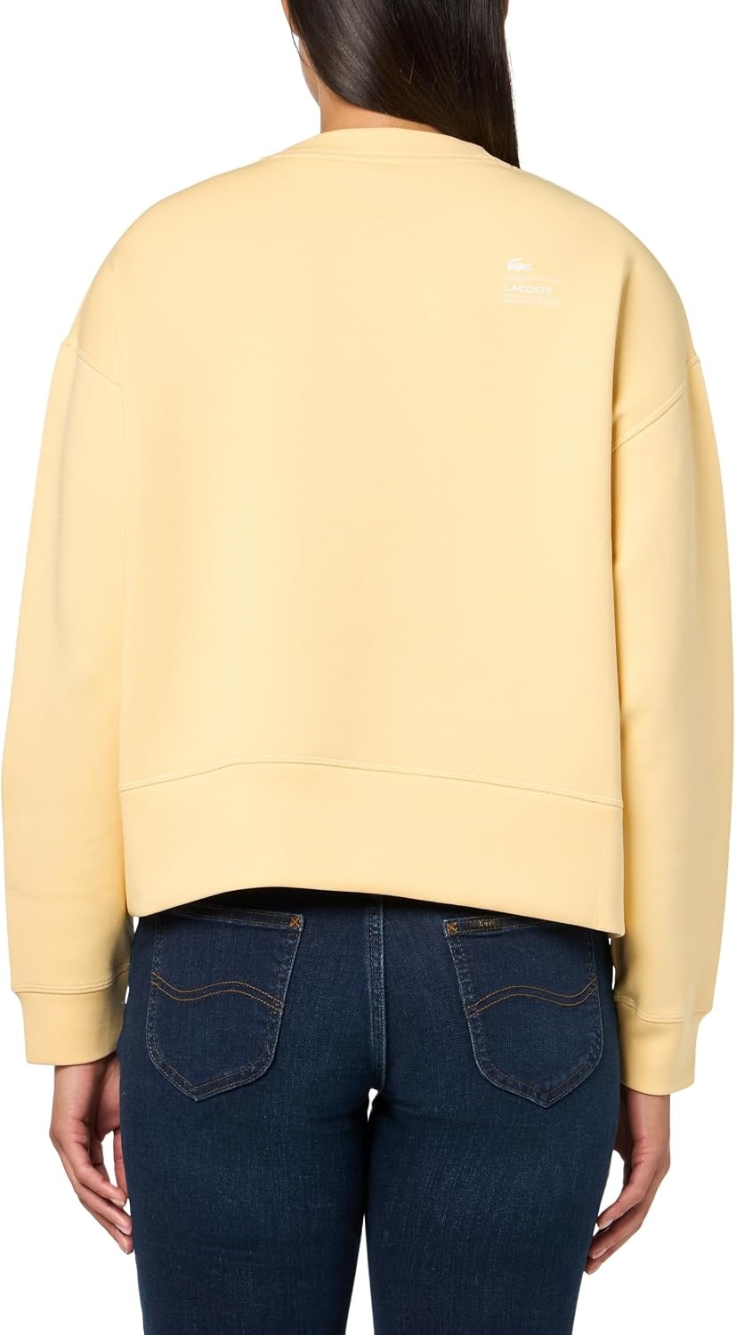image:imageLacoste Womens Oversized Cotton SweatshirtSesame Yellow