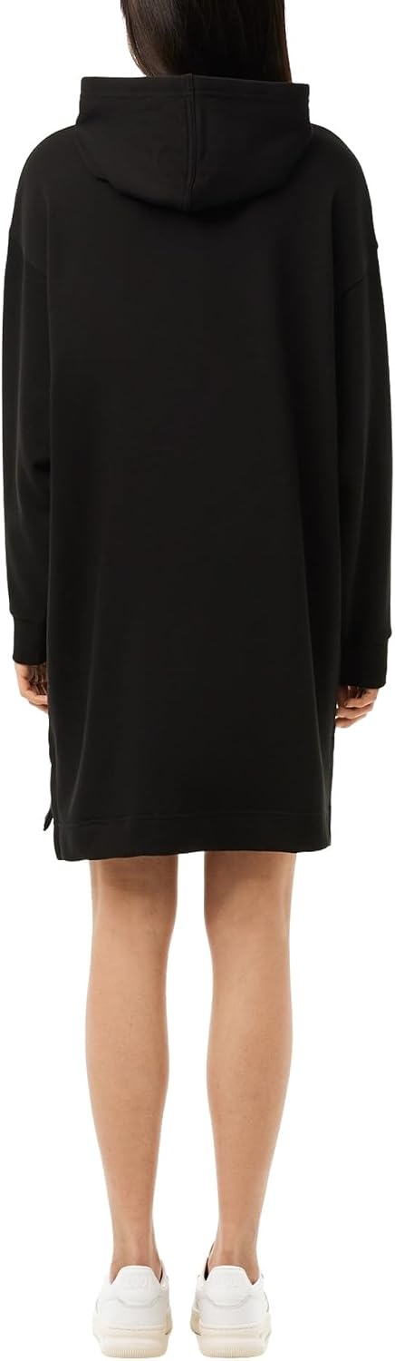 image:imageLacoste Womens Oversized Fleece Sweatshirt DressBlack