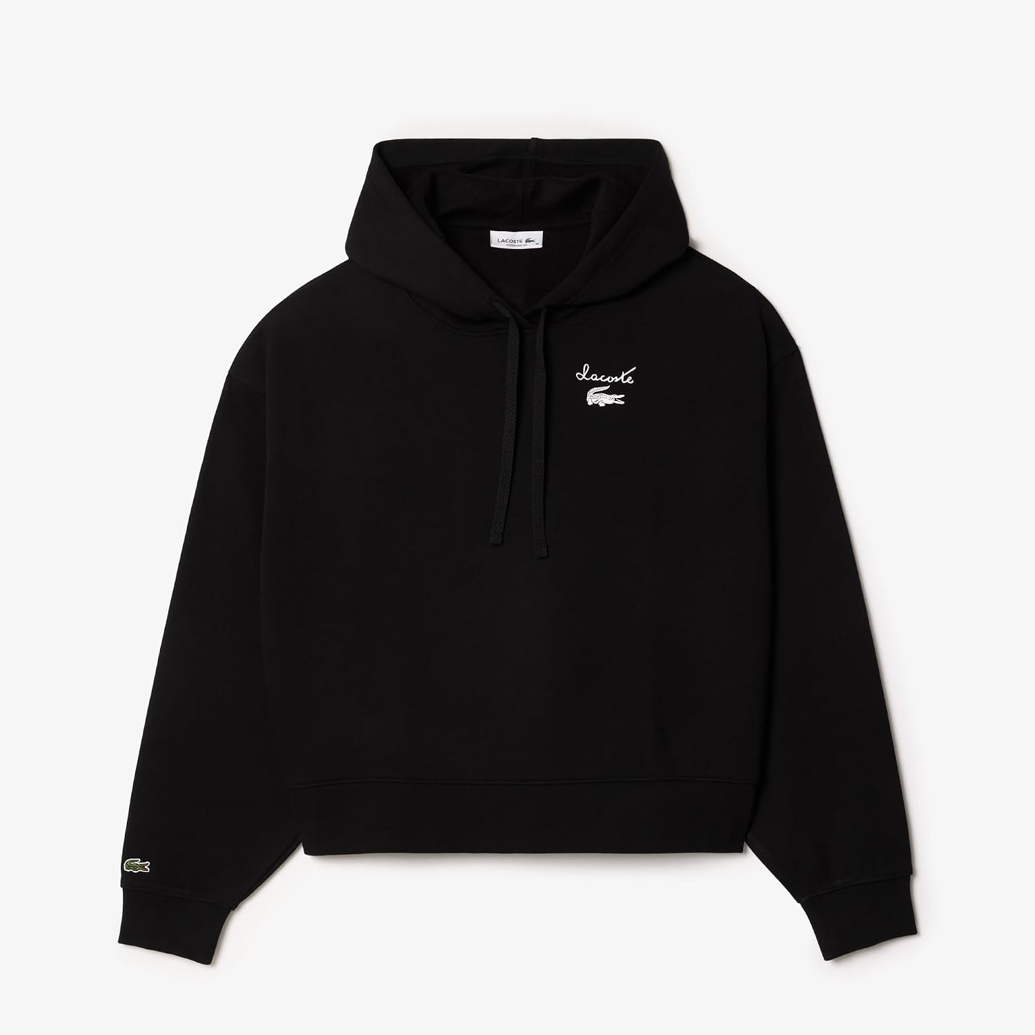 image:imageLacoste Womens Oversized Logo HoodieBlack