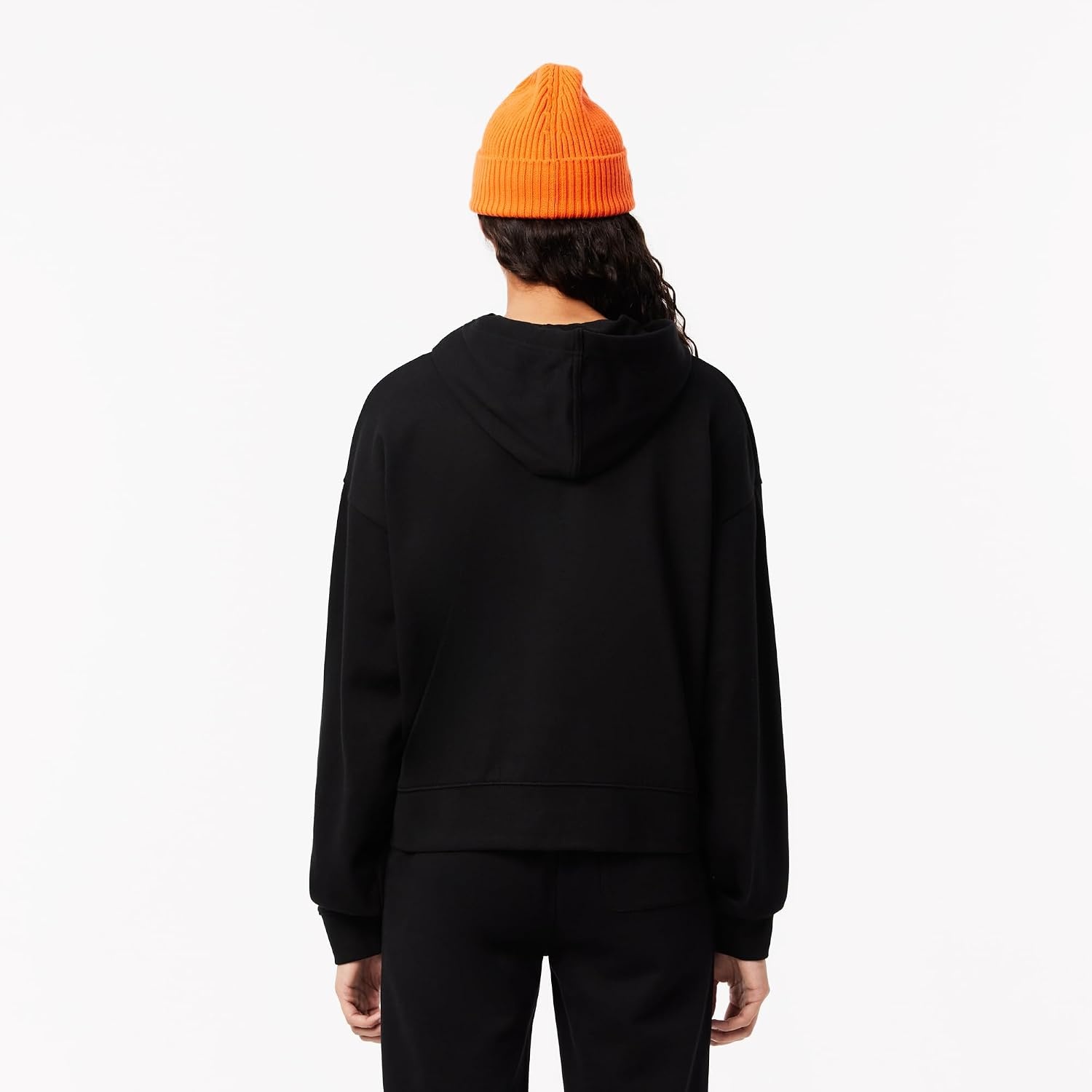 image:imageLacoste Womens Oversized Logo HoodieBlack