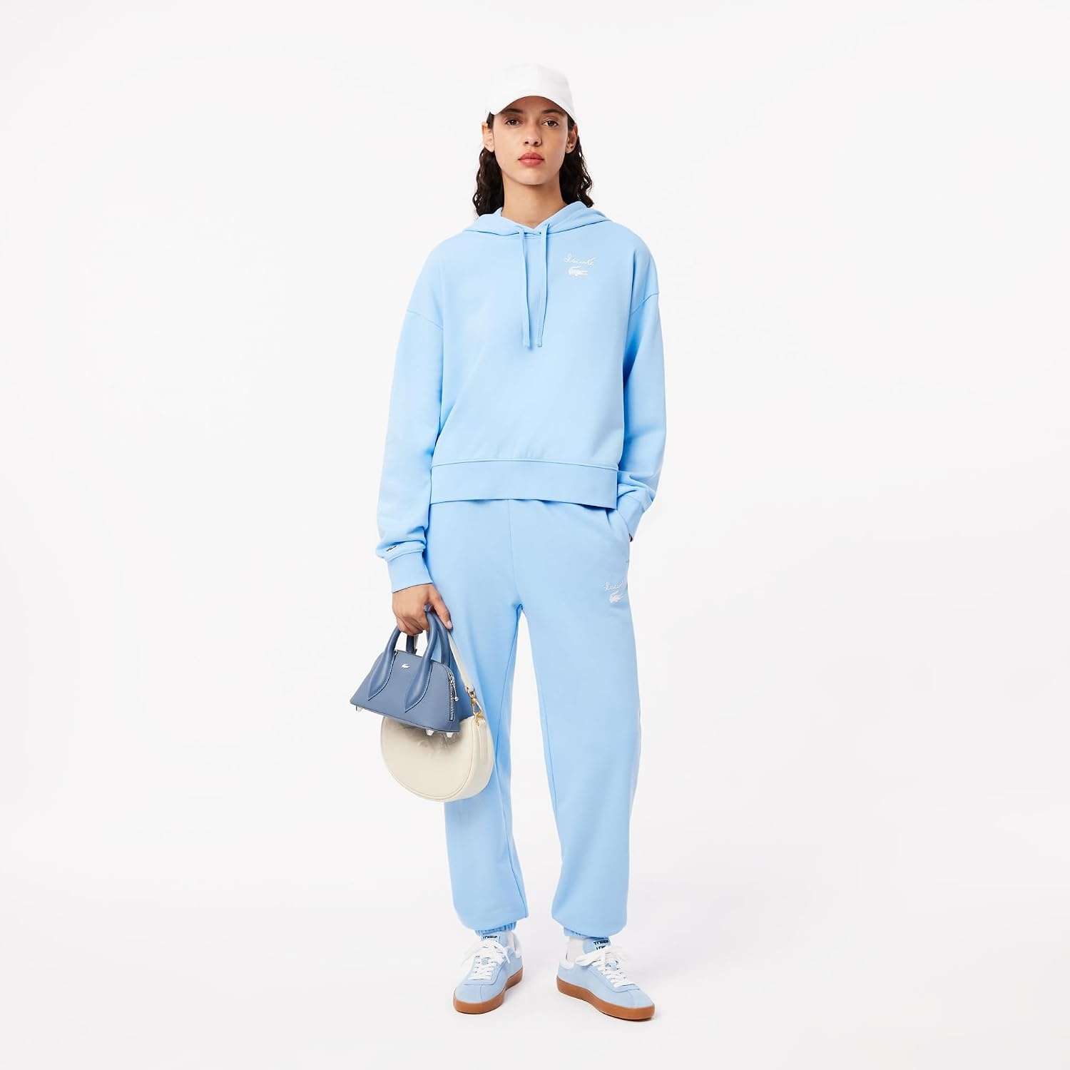image:imageLacoste Womens Oversized Logo HoodieClassic Blue