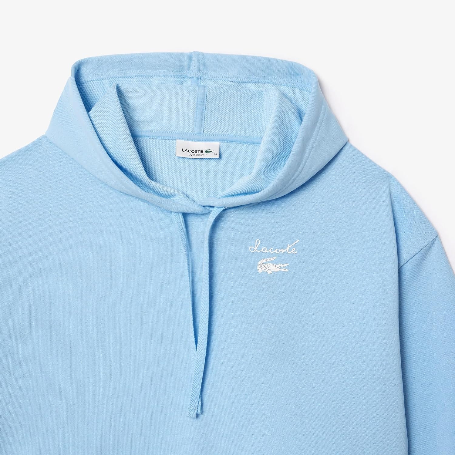 image:imageLacoste Womens Oversized Logo HoodieClassic Blue