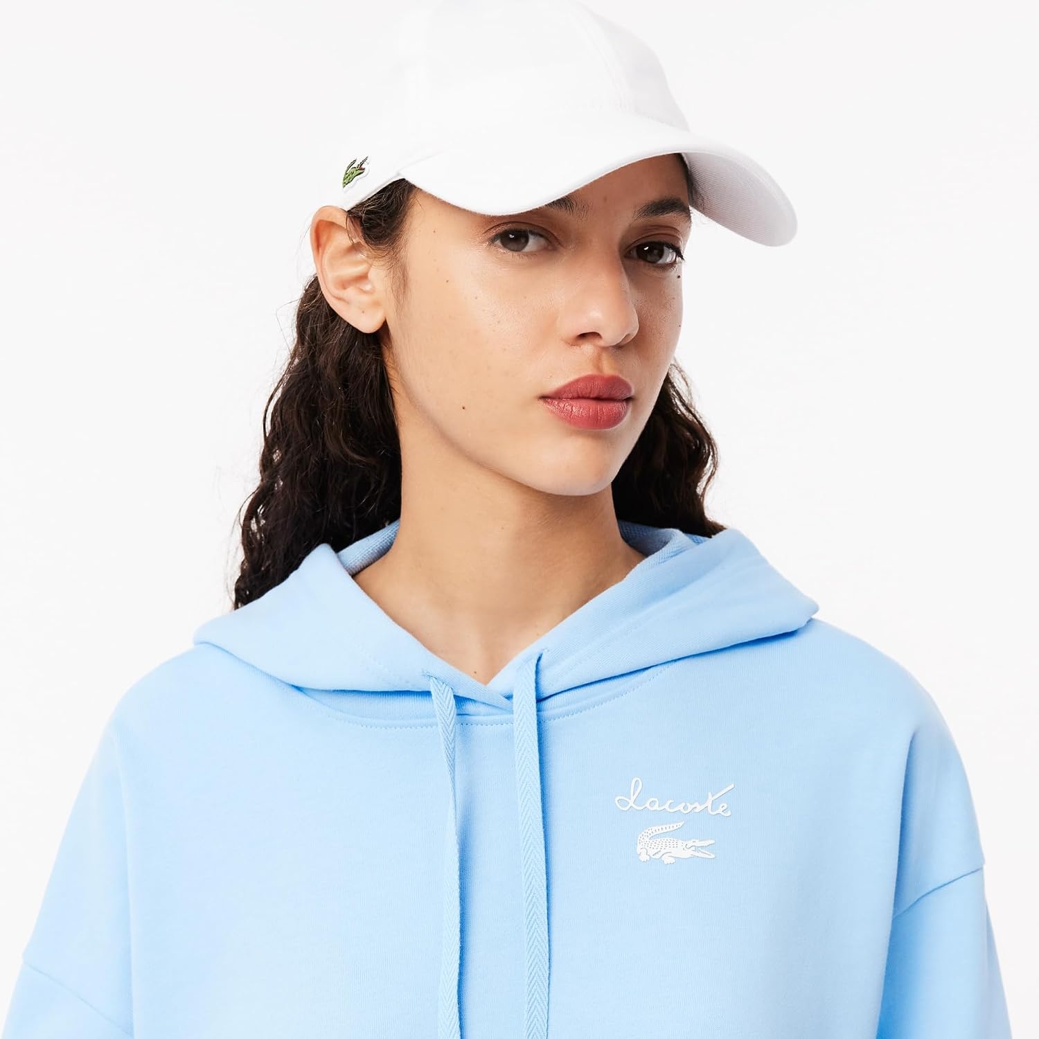 image:imageLacoste Womens Oversized Logo HoodieClassic Blue
