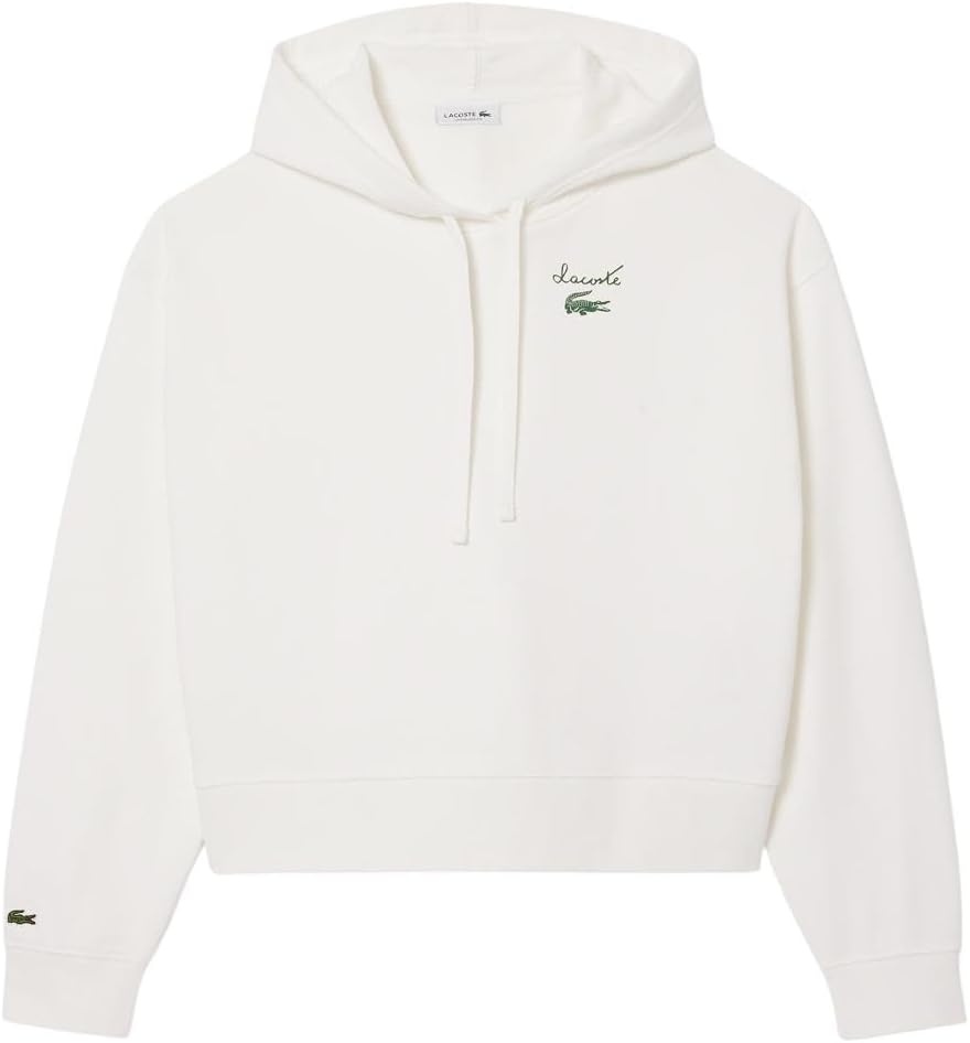 image:imageLacoste Womens Oversized Logo HoodieFlour
