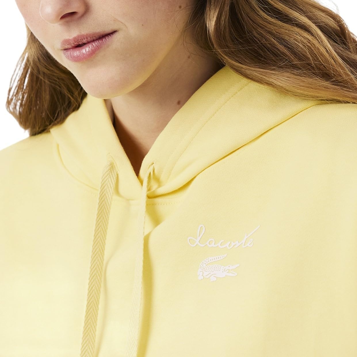 image:imageLacoste Womens Oversized Logo HoodieYellow