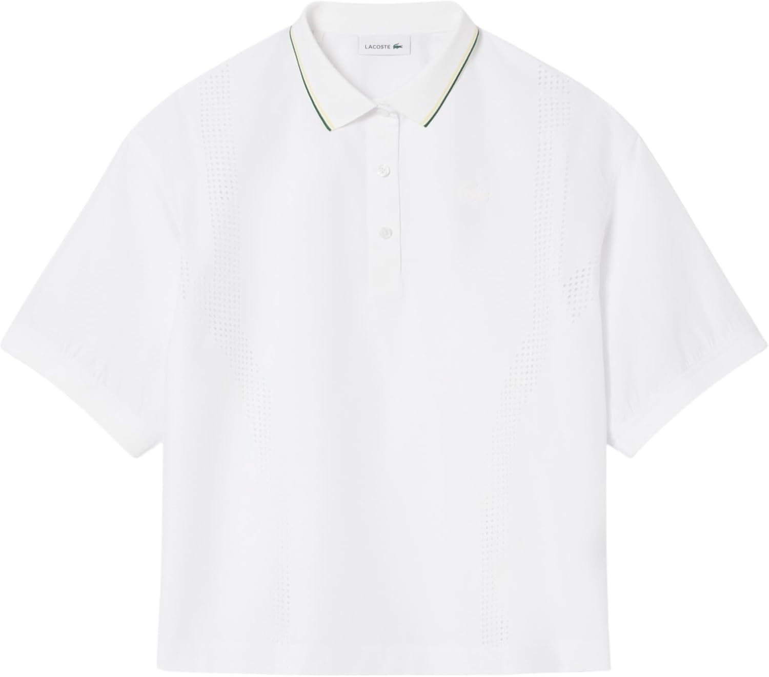 image:imageLacoste Womens Oversized Technical Fabric Polo ShirtWhite