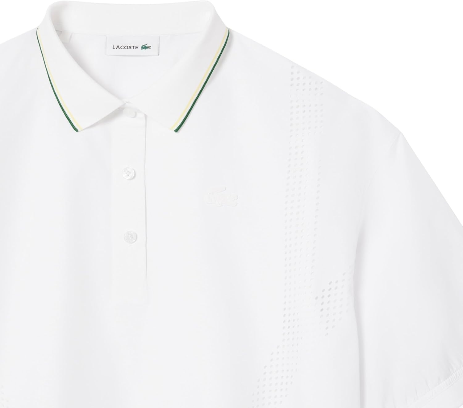 image:imageLacoste Womens Oversized Technical Fabric Polo ShirtWhite