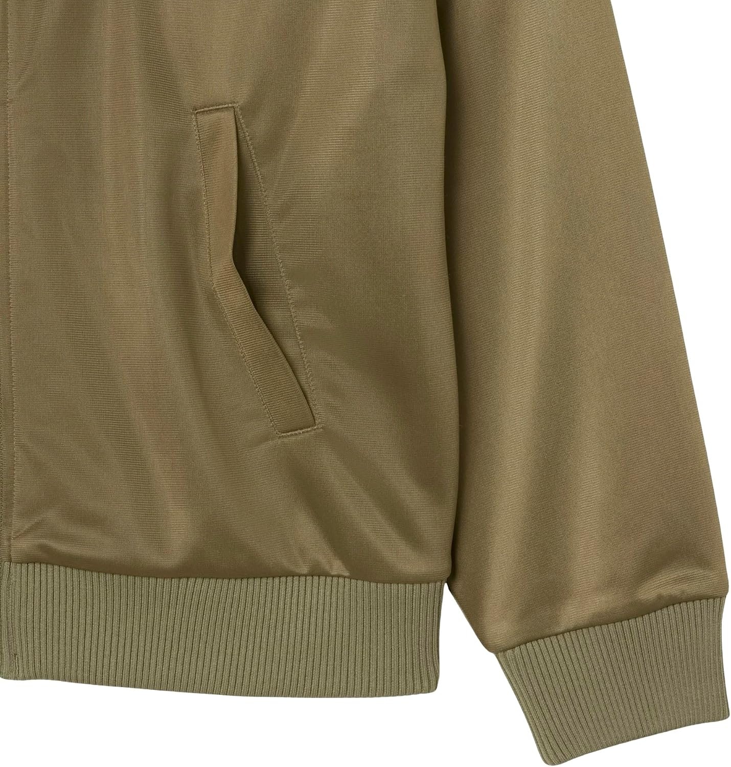 image:imageLacoste Womens Pique Zip Up Sweatshirt WPointelle on The SleevesOlive