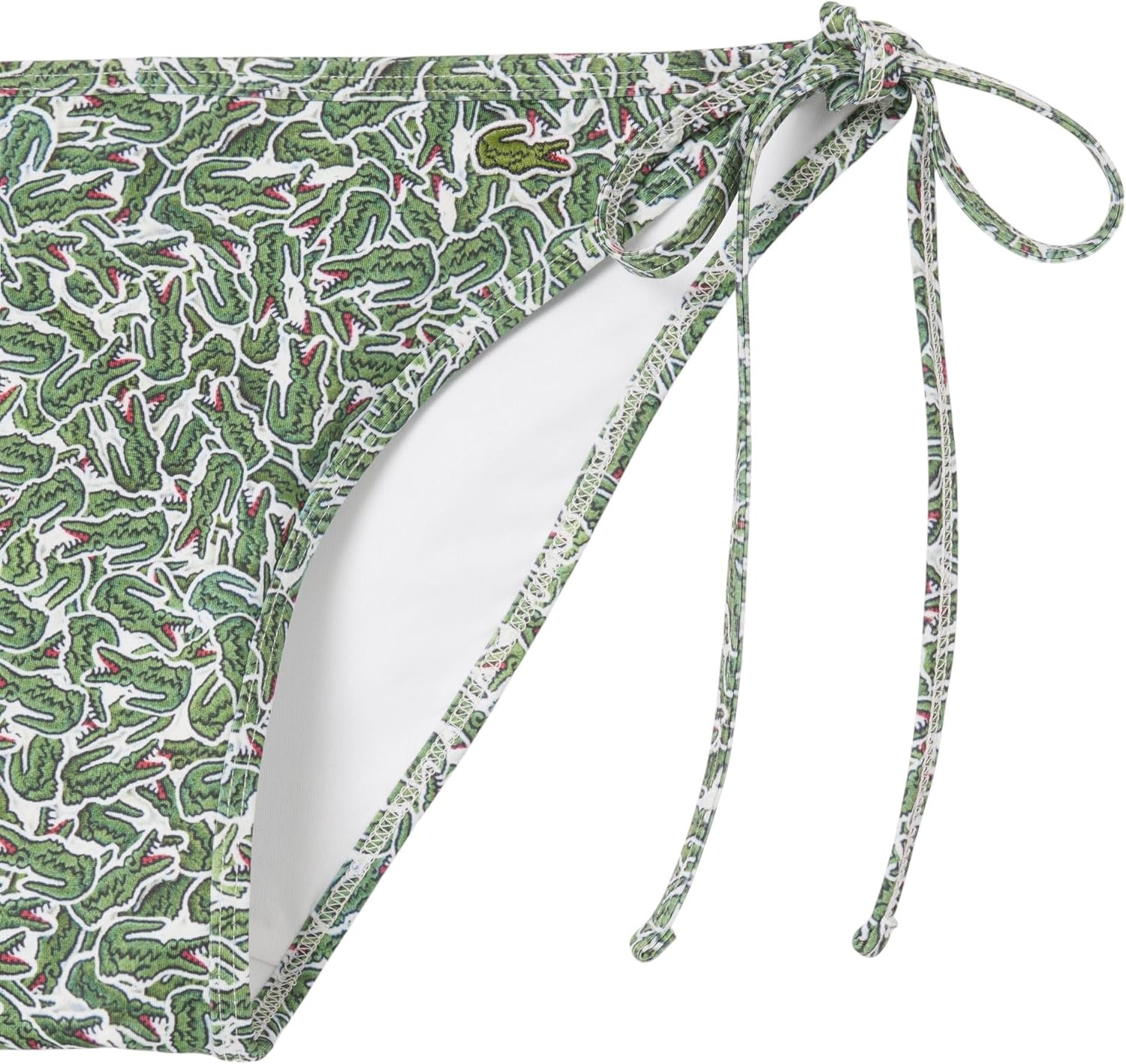 image:imageLacoste Womens Printed Jersey Swim BriefsGreenFlour