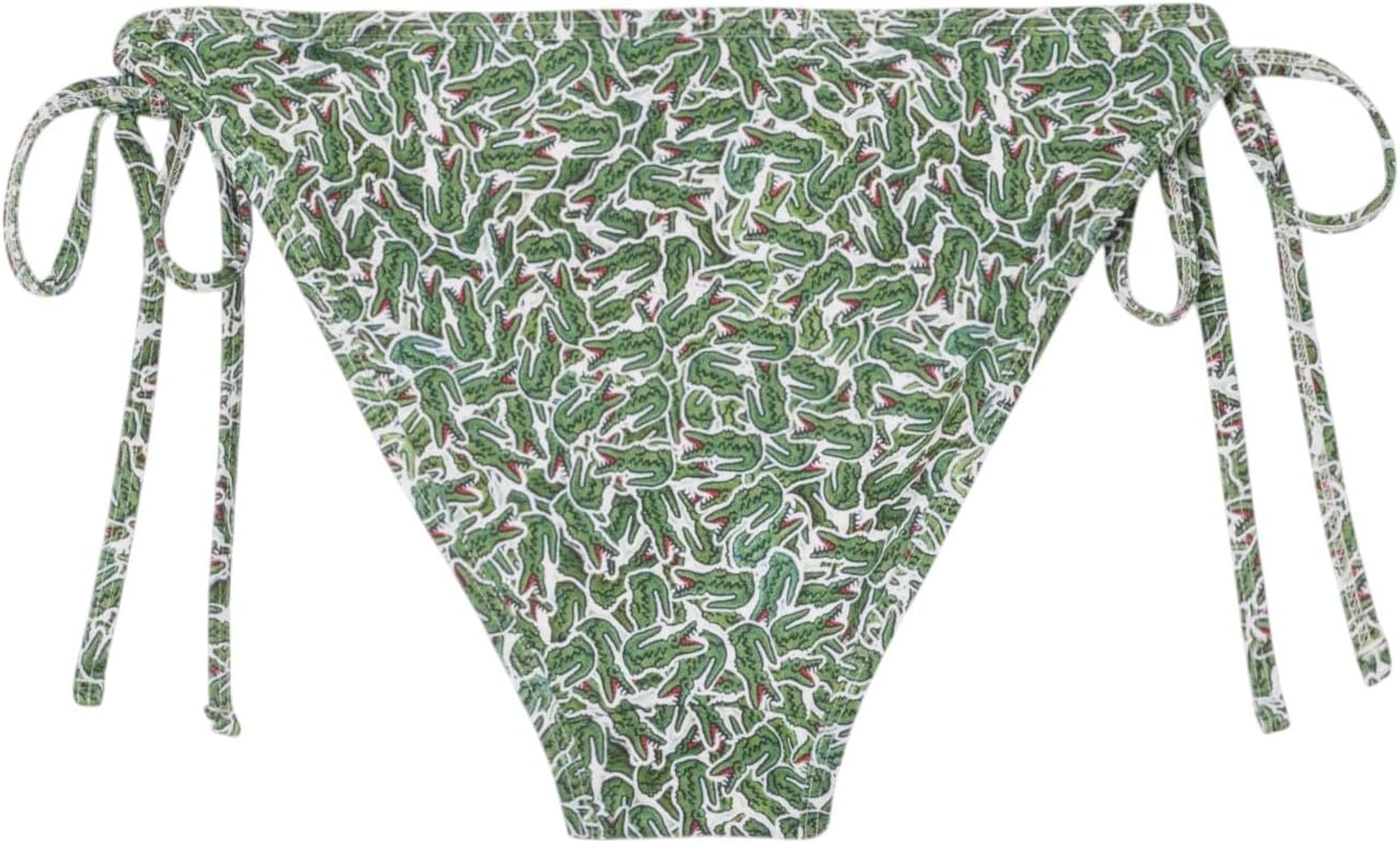 image:imageLacoste Womens Printed Jersey Swim BriefsGreenFlour