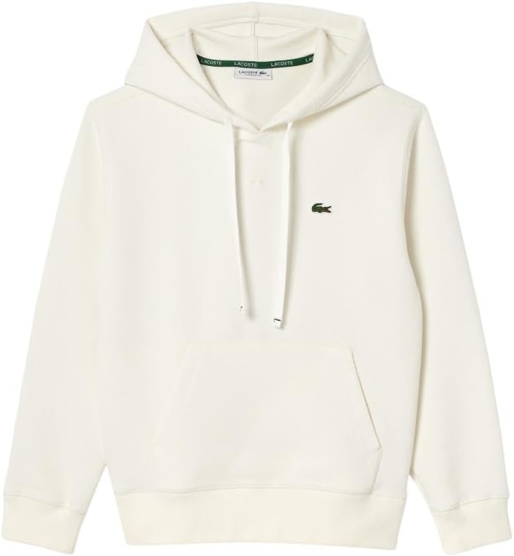 image:imageLacoste Womens Relaxed Fit Double Face Pique HoodieFlour