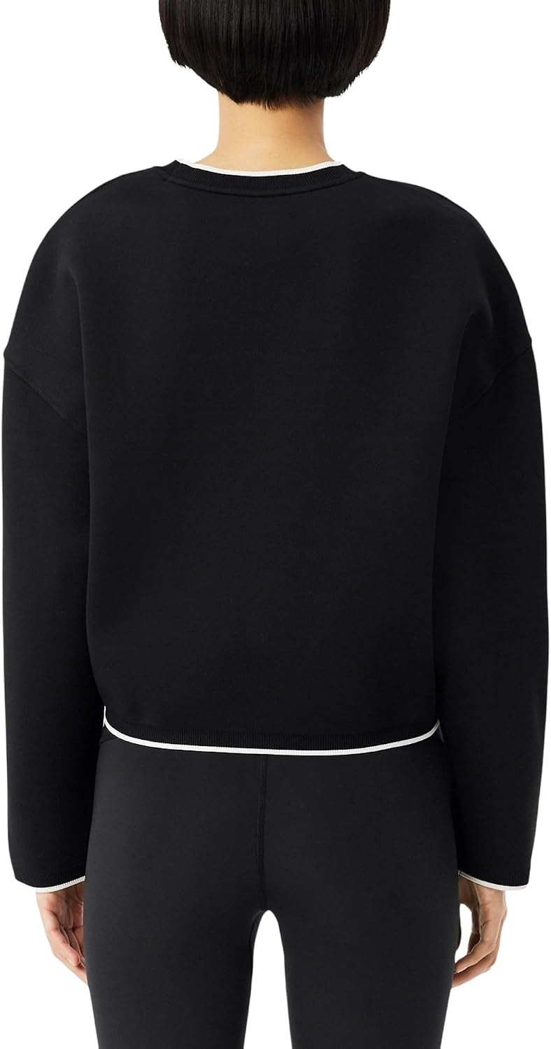 image:imageLacoste Womens Relaxed Fit High Neck SweatshirtBlack White