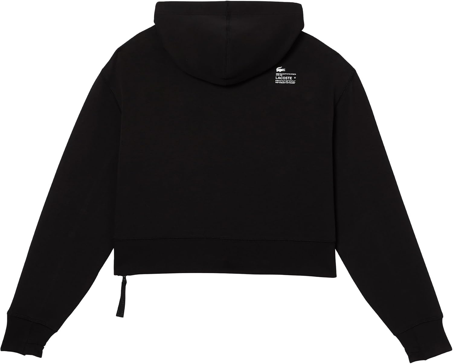 image:imageLacoste Womens Short Cut Cotton HoodieBlack