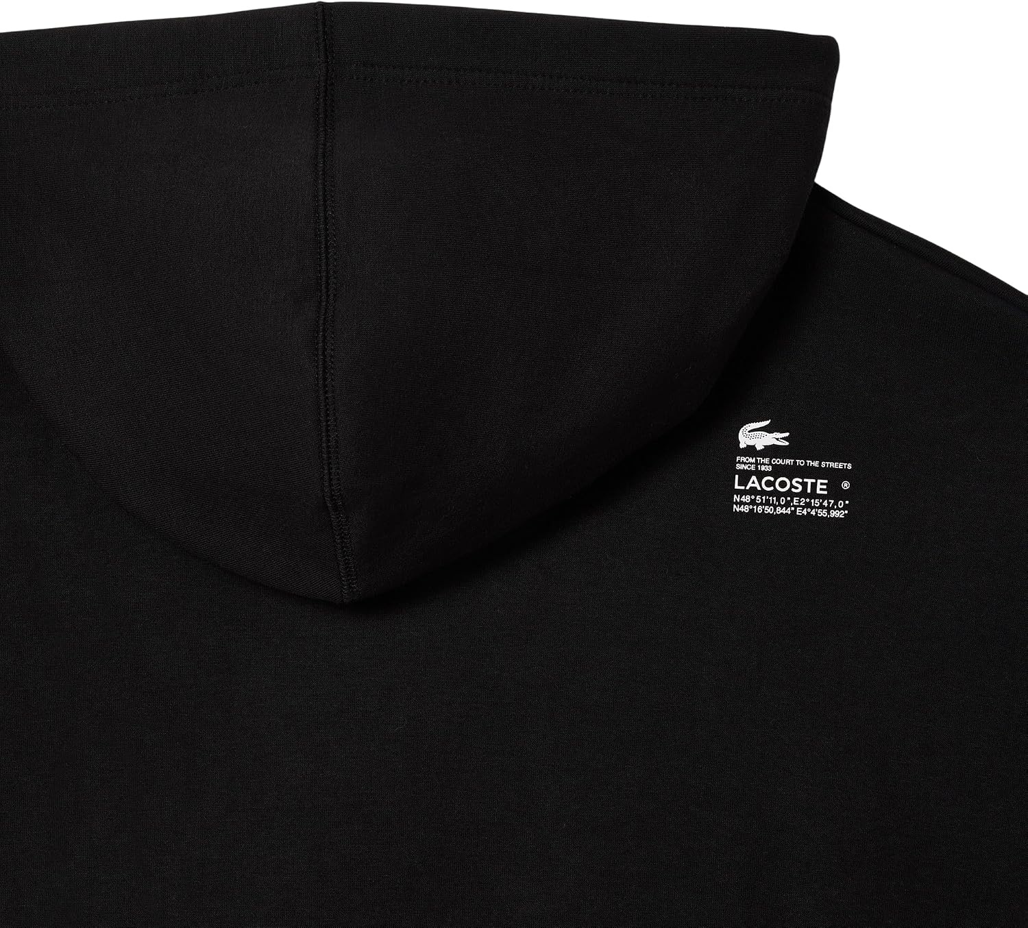 image:imageLacoste Womens Short Cut Cotton HoodieBlack