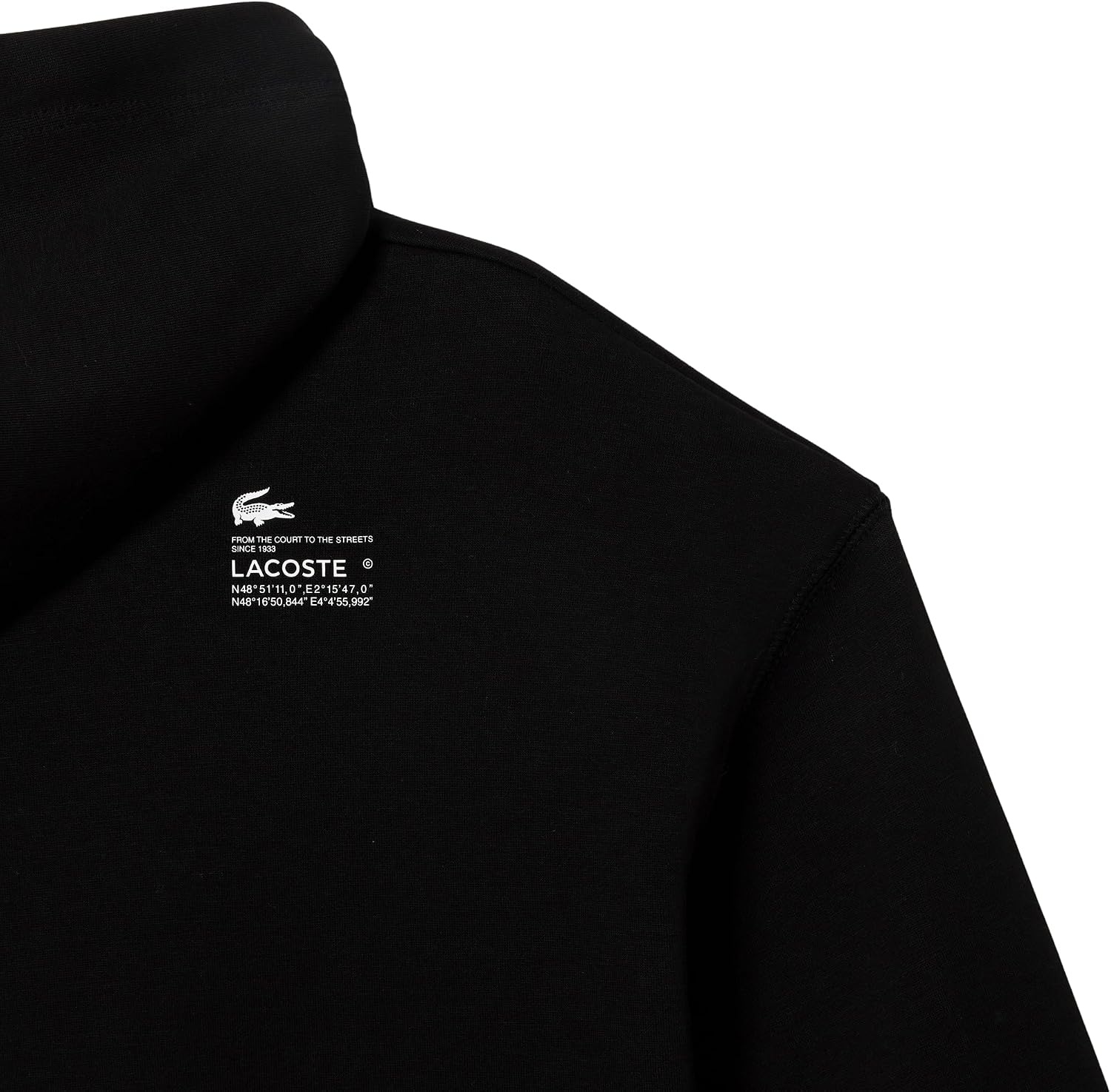 image:imageLacoste Womens Short Cut Cotton HoodieBlack