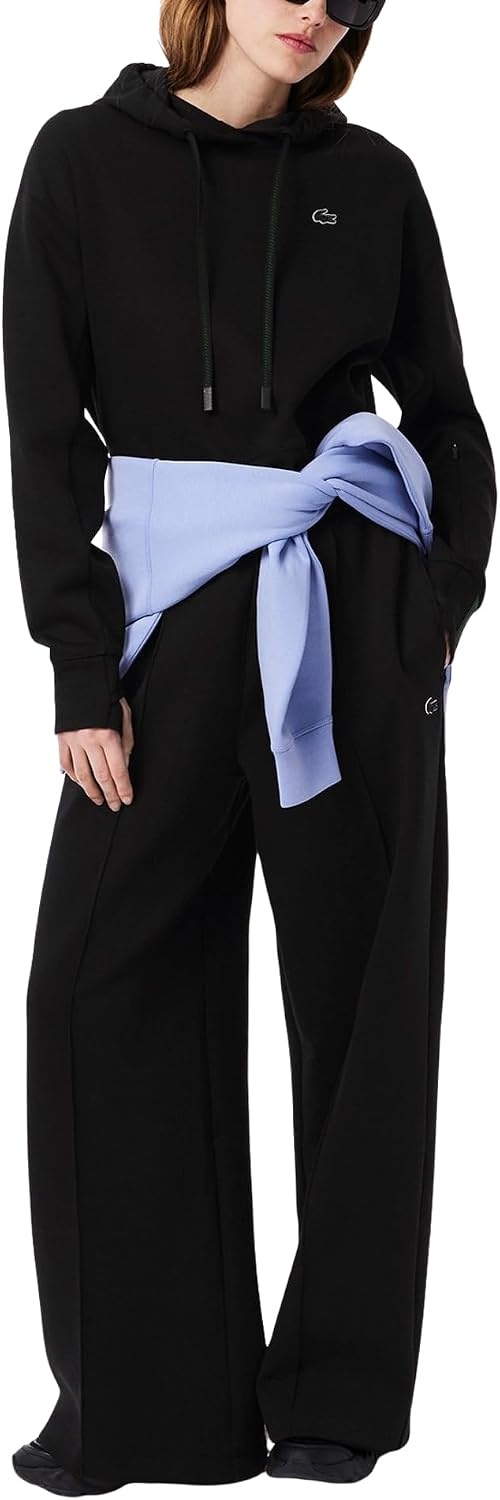 image:imageLacoste Womens Short Cut Cotton HoodieBlack