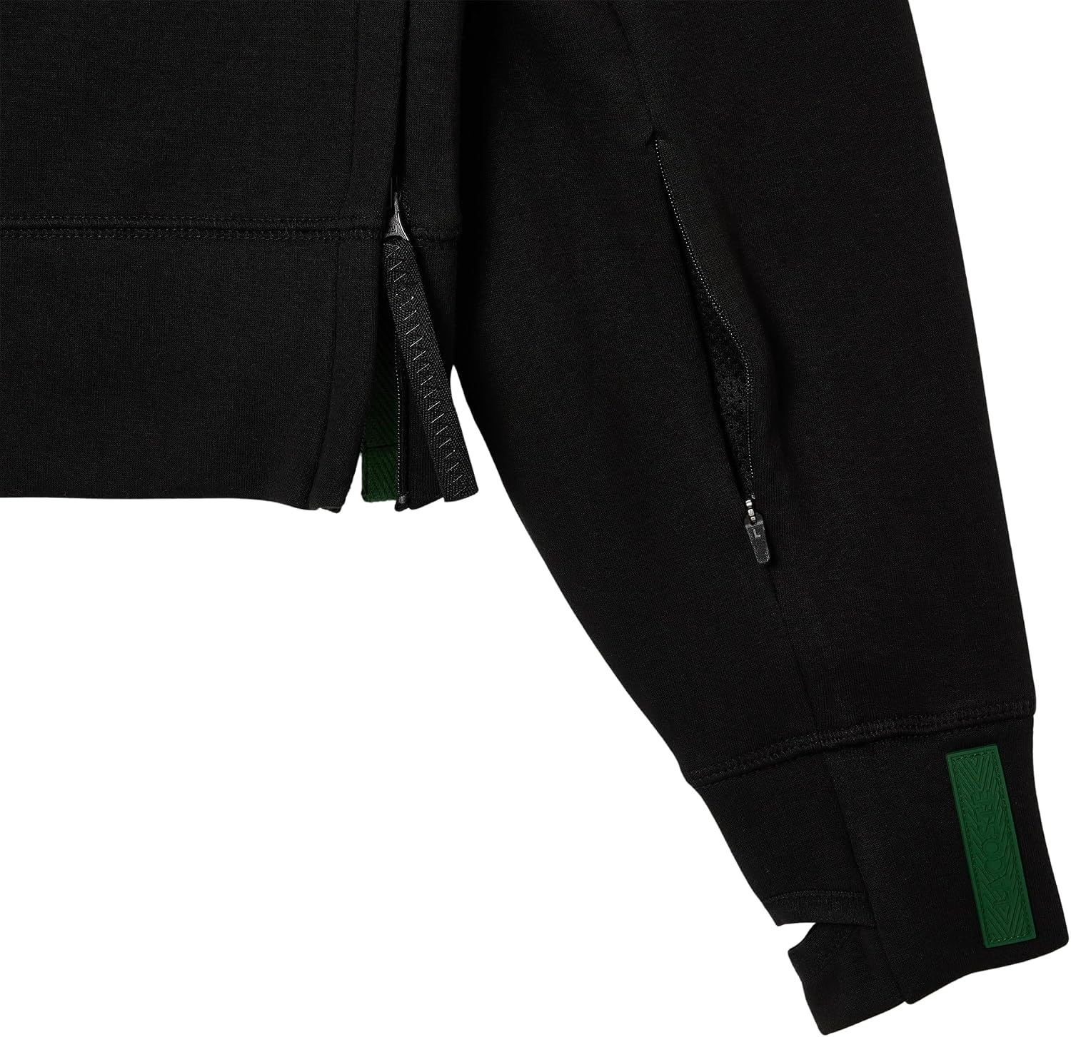 image:imageLacoste Womens Short Cut Cotton HoodieBlack