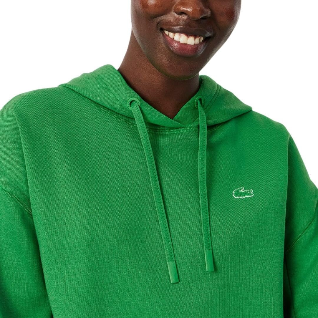 image:imageLacoste Womens Short Cut Cotton HoodieGreen